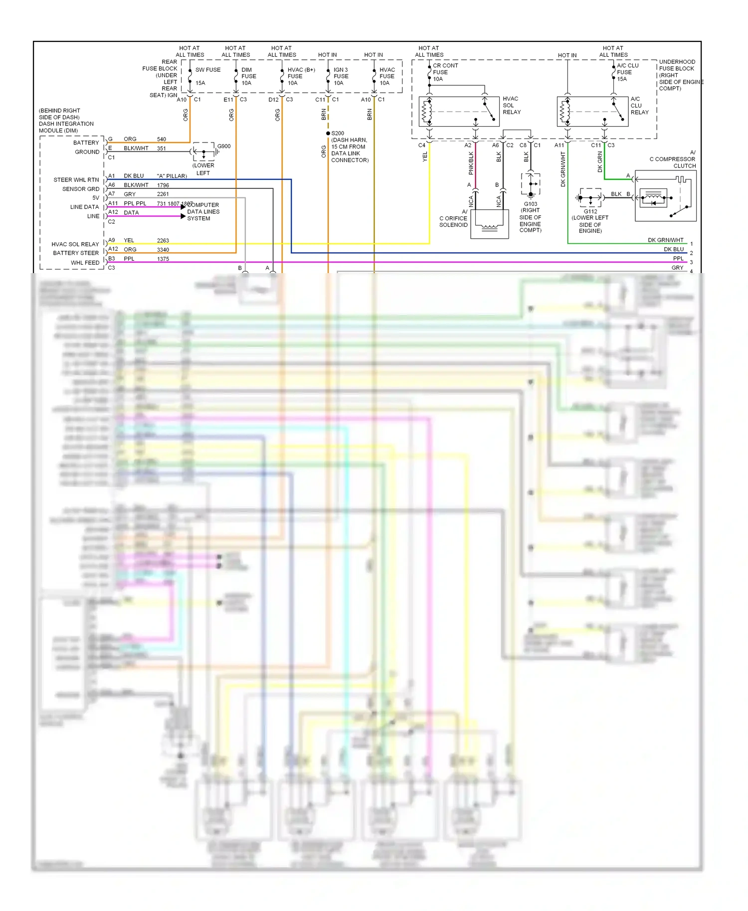 Oldsmobile Aurora II (1999-2003) ppl ppl computer data lines system wiring diagram  (1 of 1)
