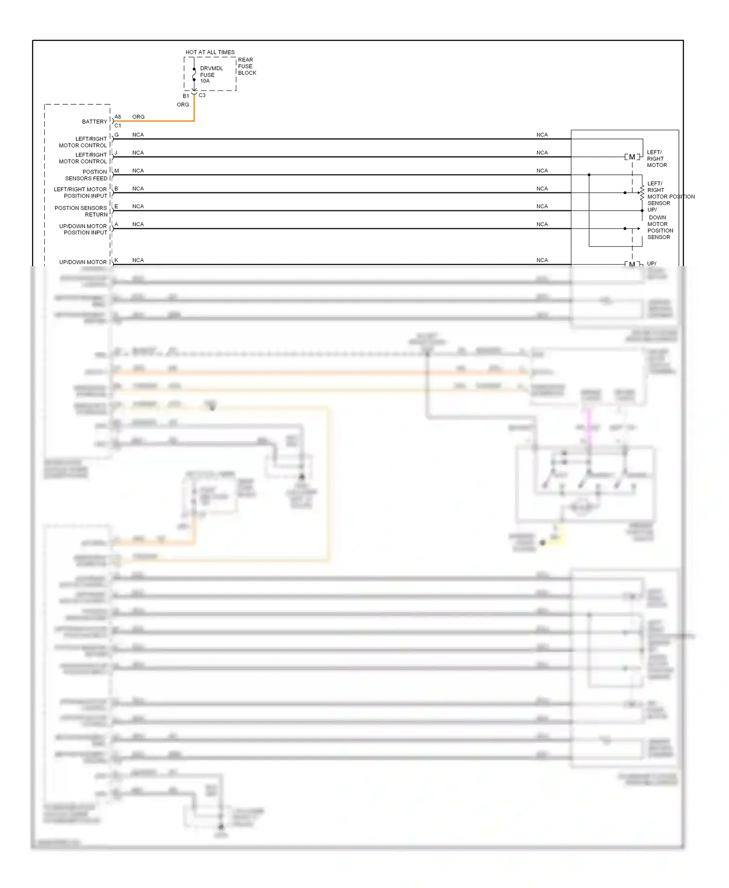Oldsmobile Aurora II (1999-2003) simple bus interface wiring diagram  (1 of 2)