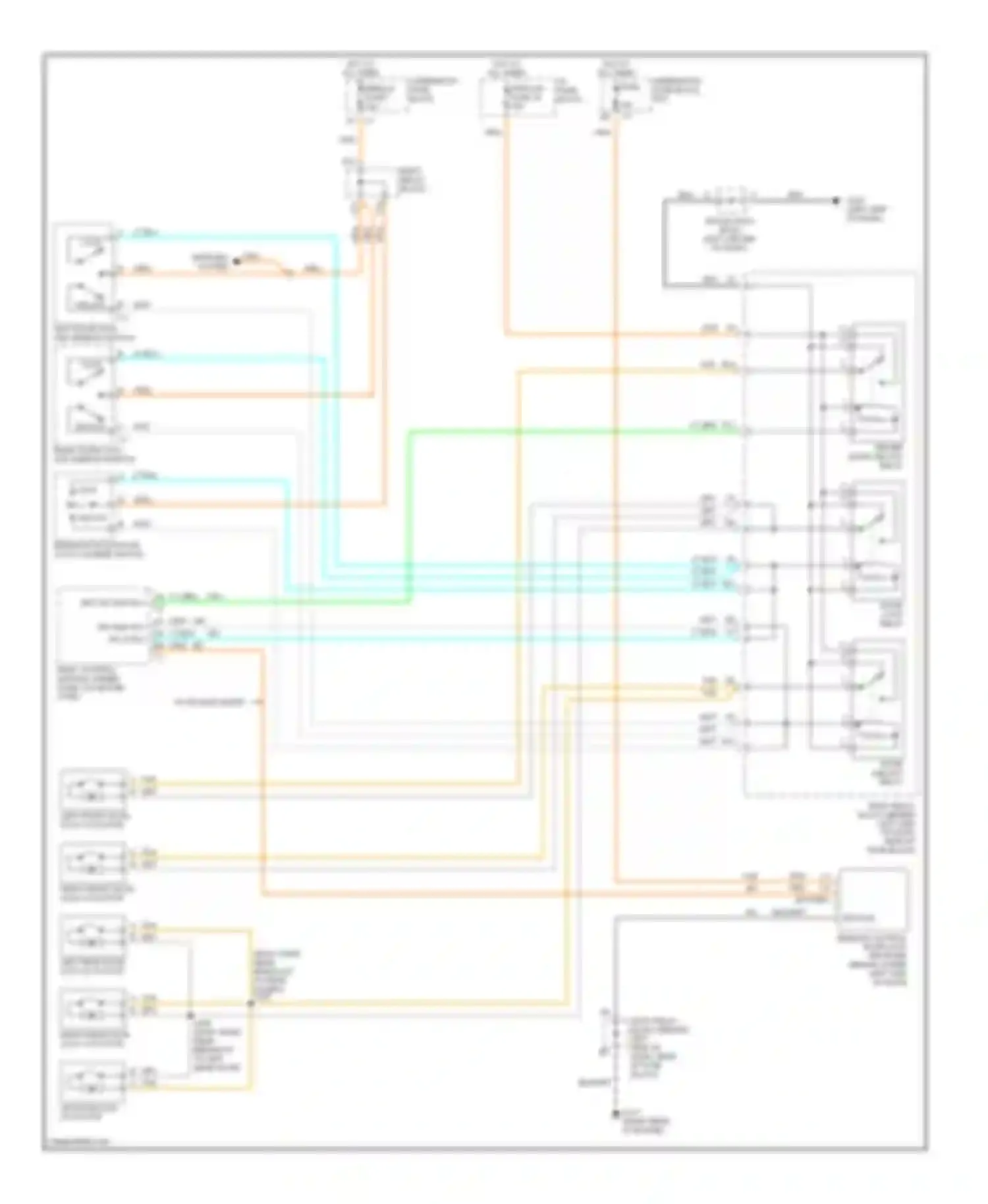 Bravada Oldsmobile II (1995-2001): Power door lock circuit
