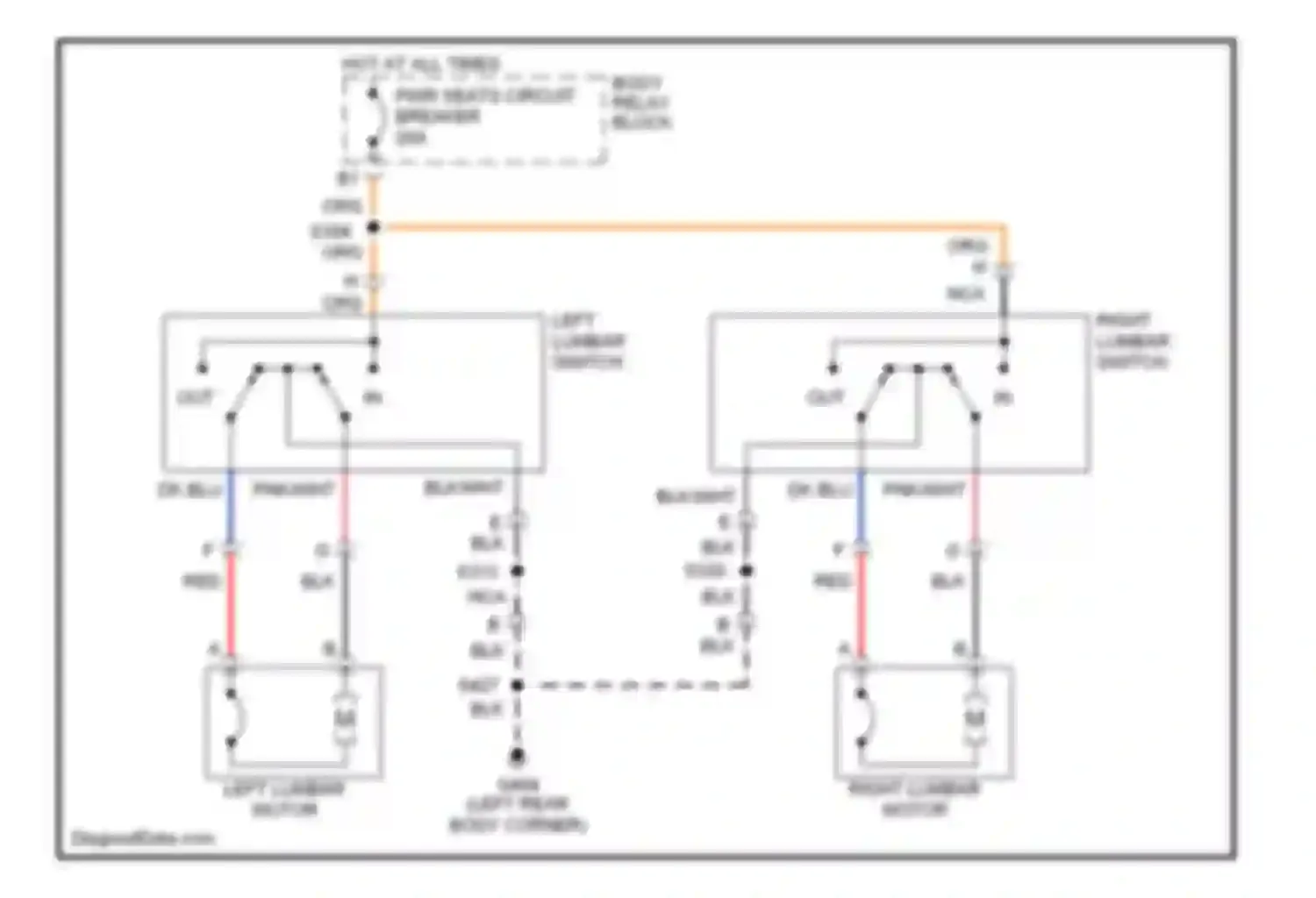 Wiring diagram blk/wht for Oldsmobile Bravada II (1995-2001) (14 of 20)