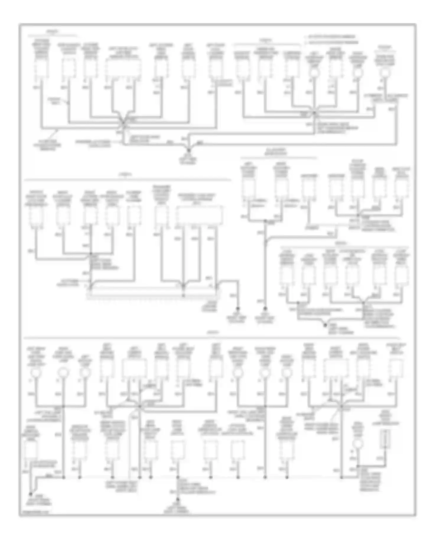 Wiring diagram dome and high mount stop lamp for Oldsmobile Bravada II (1995-2001) (1 of 1)