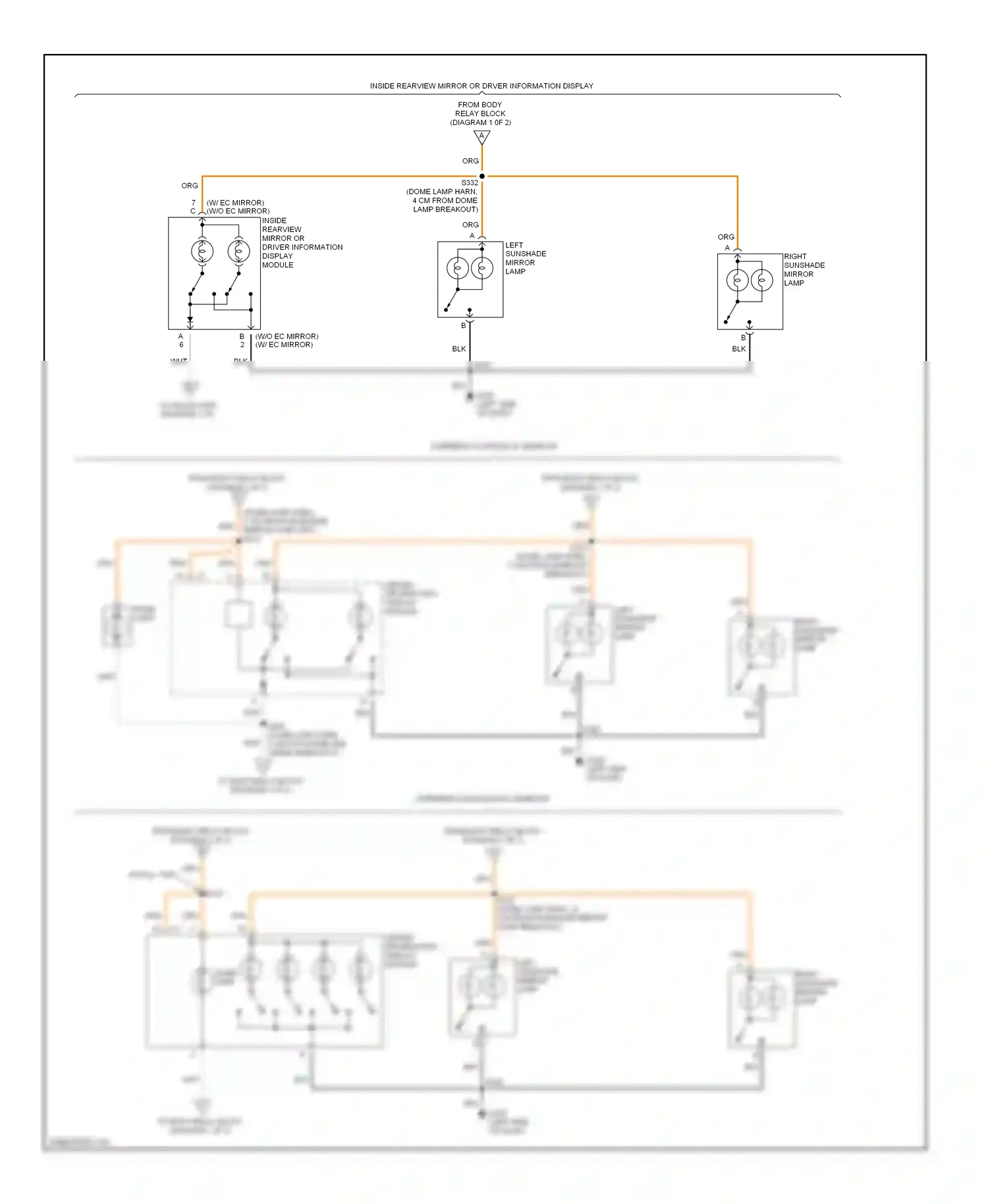 Oldsmobile Bravada II (1995-2001) driver information display module wiring diagram  (1 of 3)