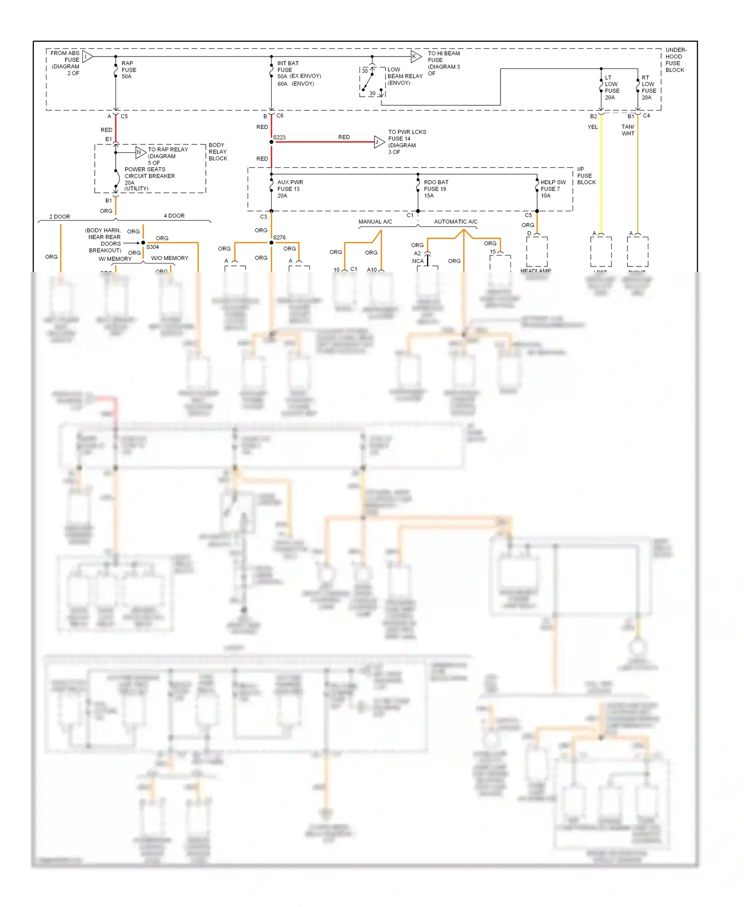 Oldsmobile Bravada II (1995-2001) driver information display module wiring diagram  (3 of 3)