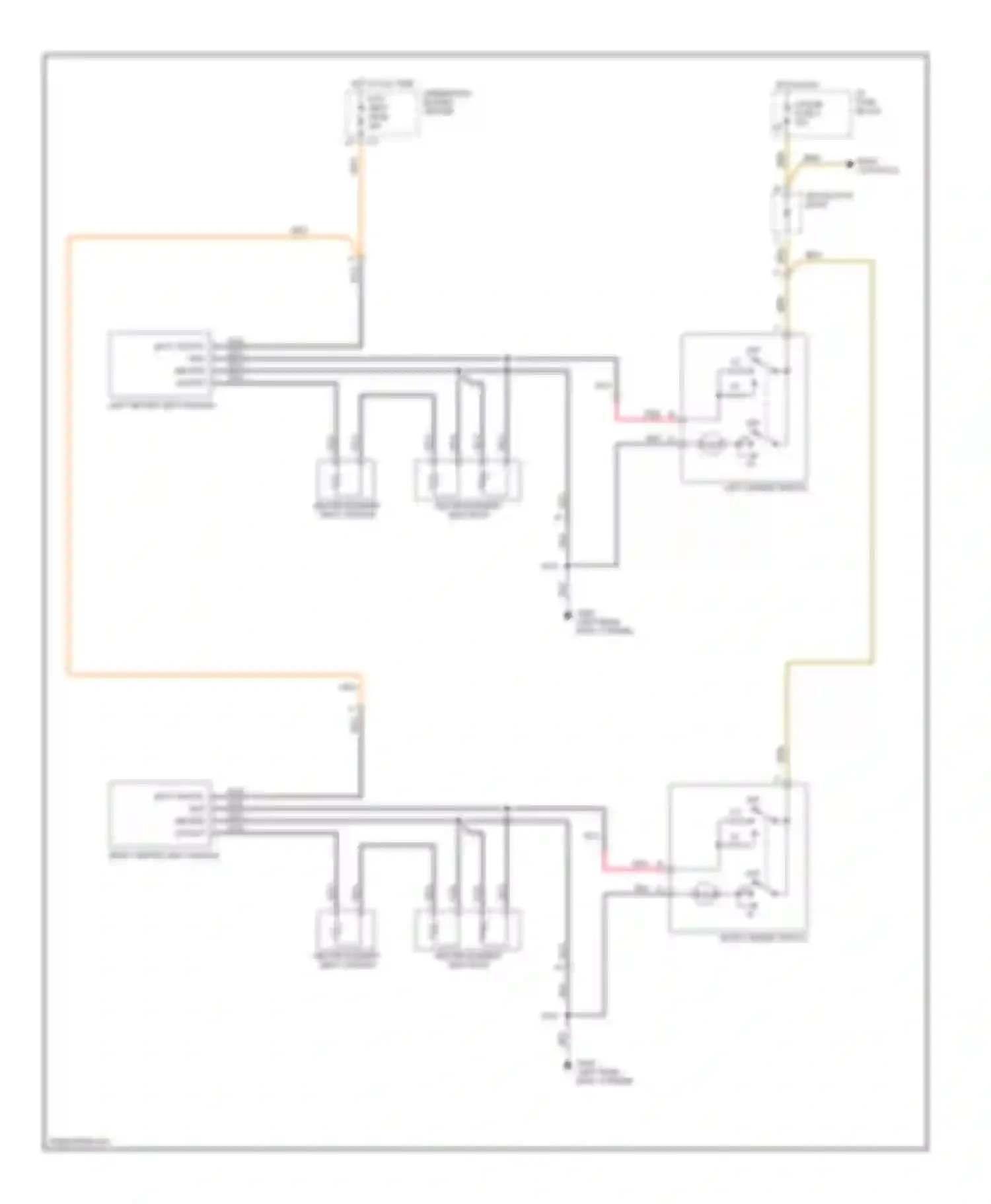 Wiring diagram heater element seat back for Oldsmobile Bravada II (1995-2001) (1 of 1)