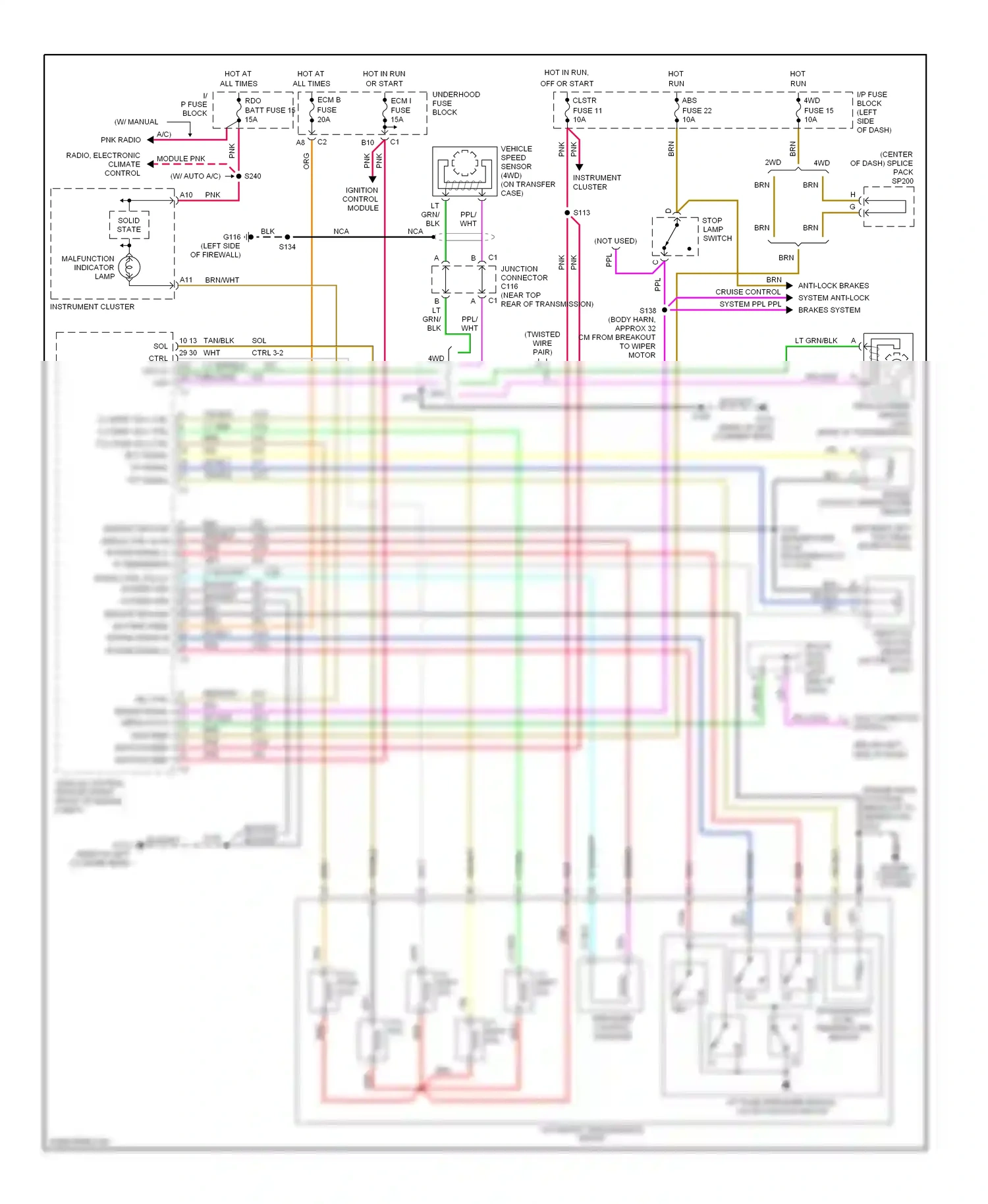 Oldsmobile Bravada II (1995-2001) ignition control module wiring diagram  (1 of 1)