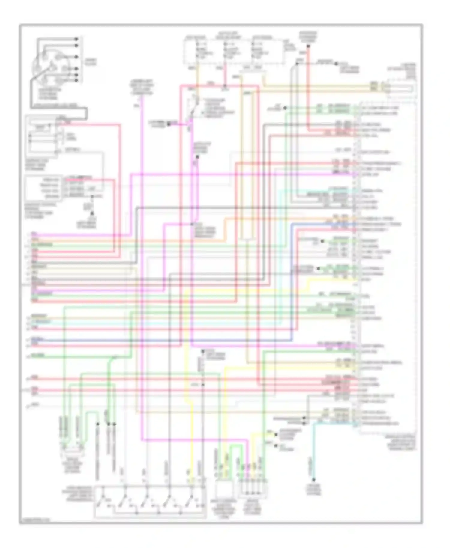 Wiring diagram instrument cluster system for Oldsmobile Bravada II (1995-2001) (2 of 2)