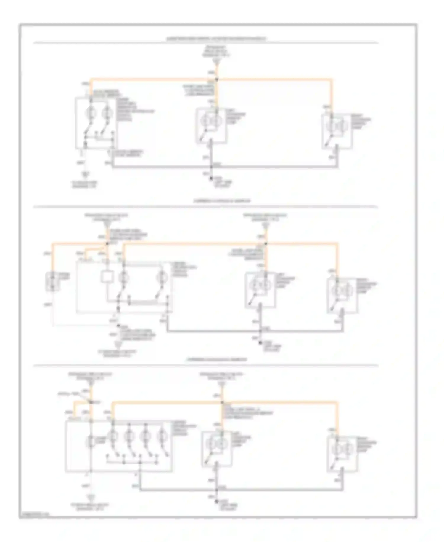 Wiring diagram right sunshade mirror lamp for Oldsmobile Bravada II (1995-2001) (1 of 2)