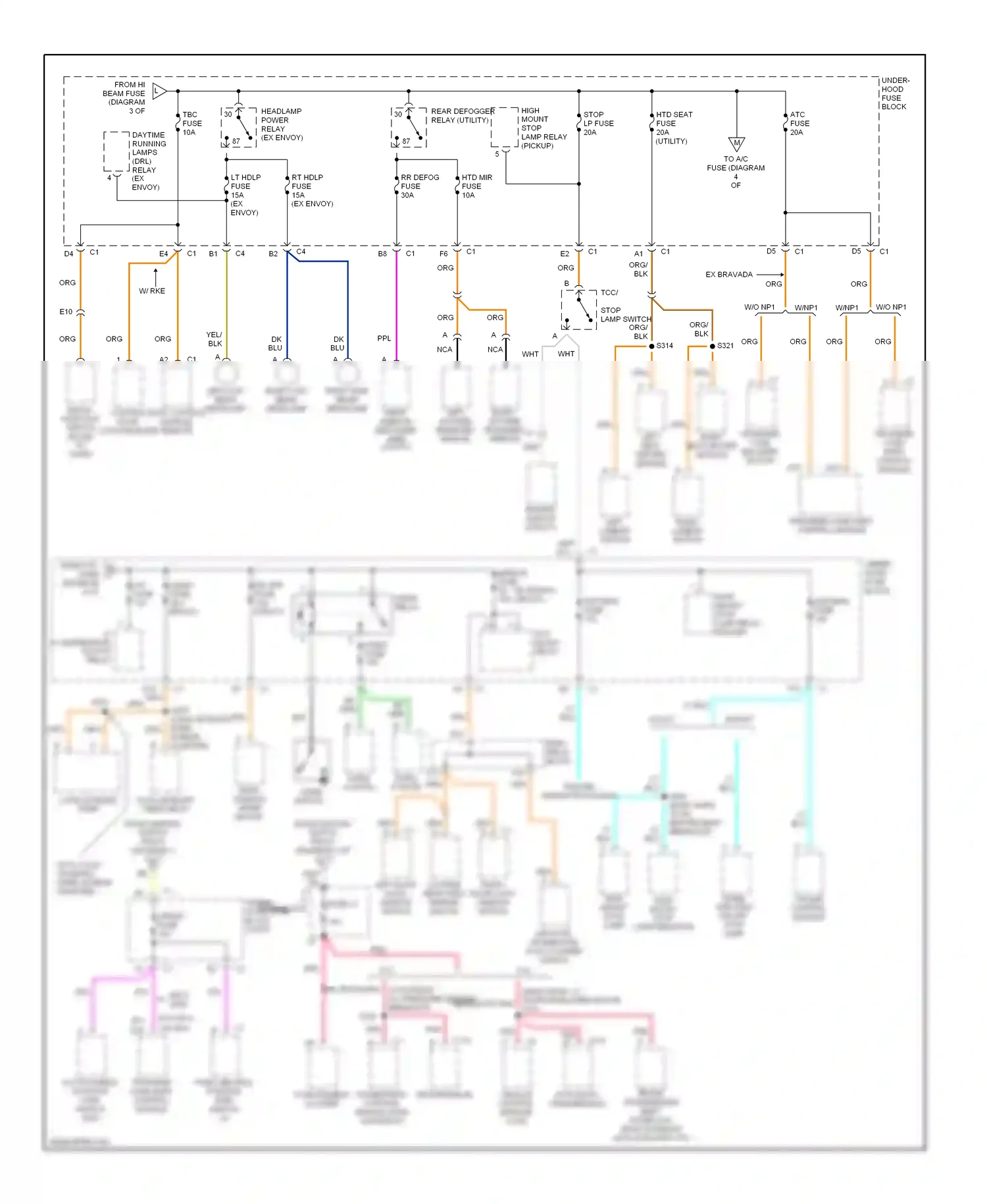Oldsmobile Bravada II (1995-2001) transfer case encoder motor wiring diagram  (1 of 1)