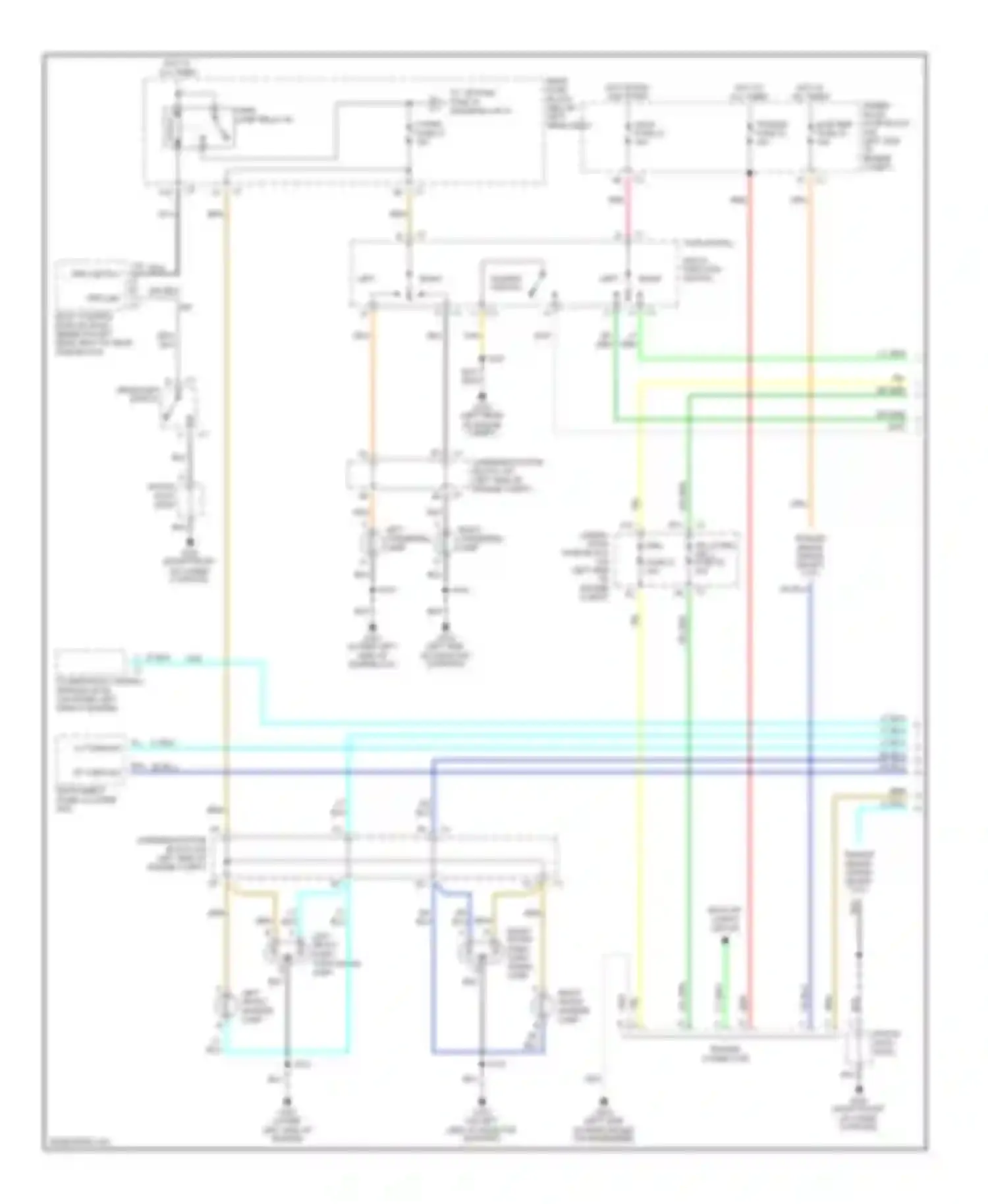 Bravada Oldsmobile III (2001-2004): Exterior lamps circuit (1 of 2)