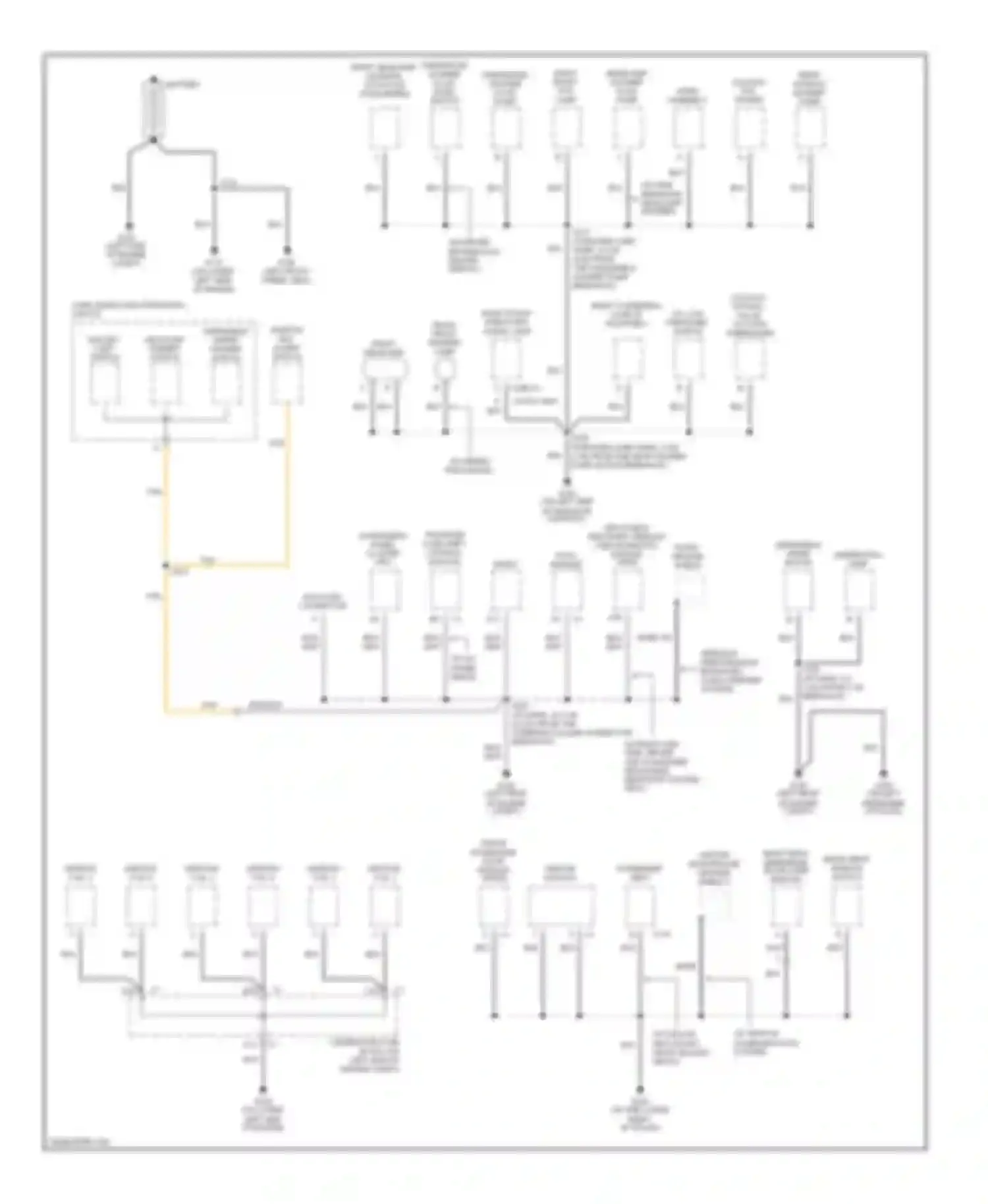 Bravada Oldsmobile III (2001-2004): Ground distribution circuit (1 of 4)