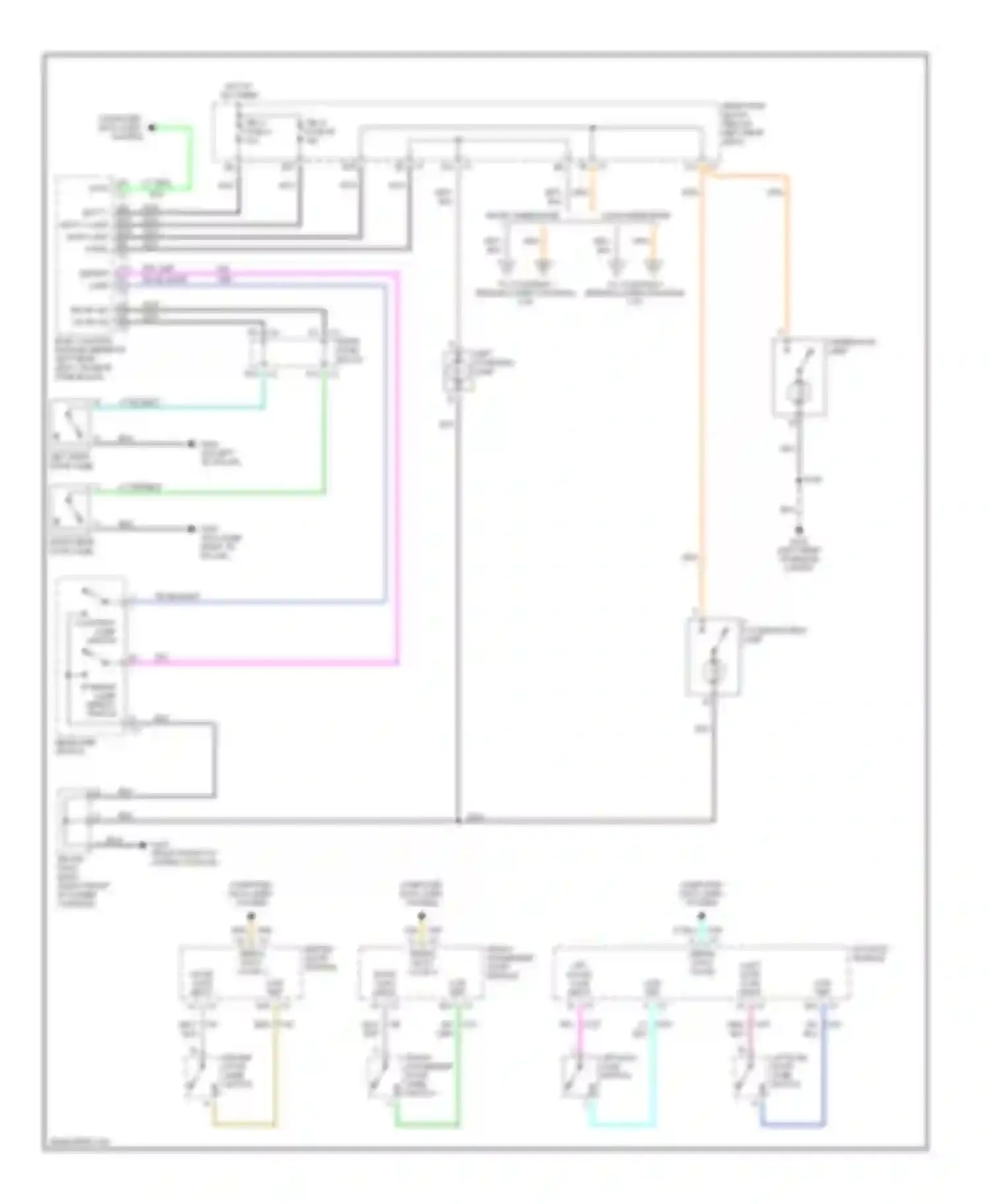 Bravada Oldsmobile III (2001-2004): Courtesy lamps circuit (1 of 2)