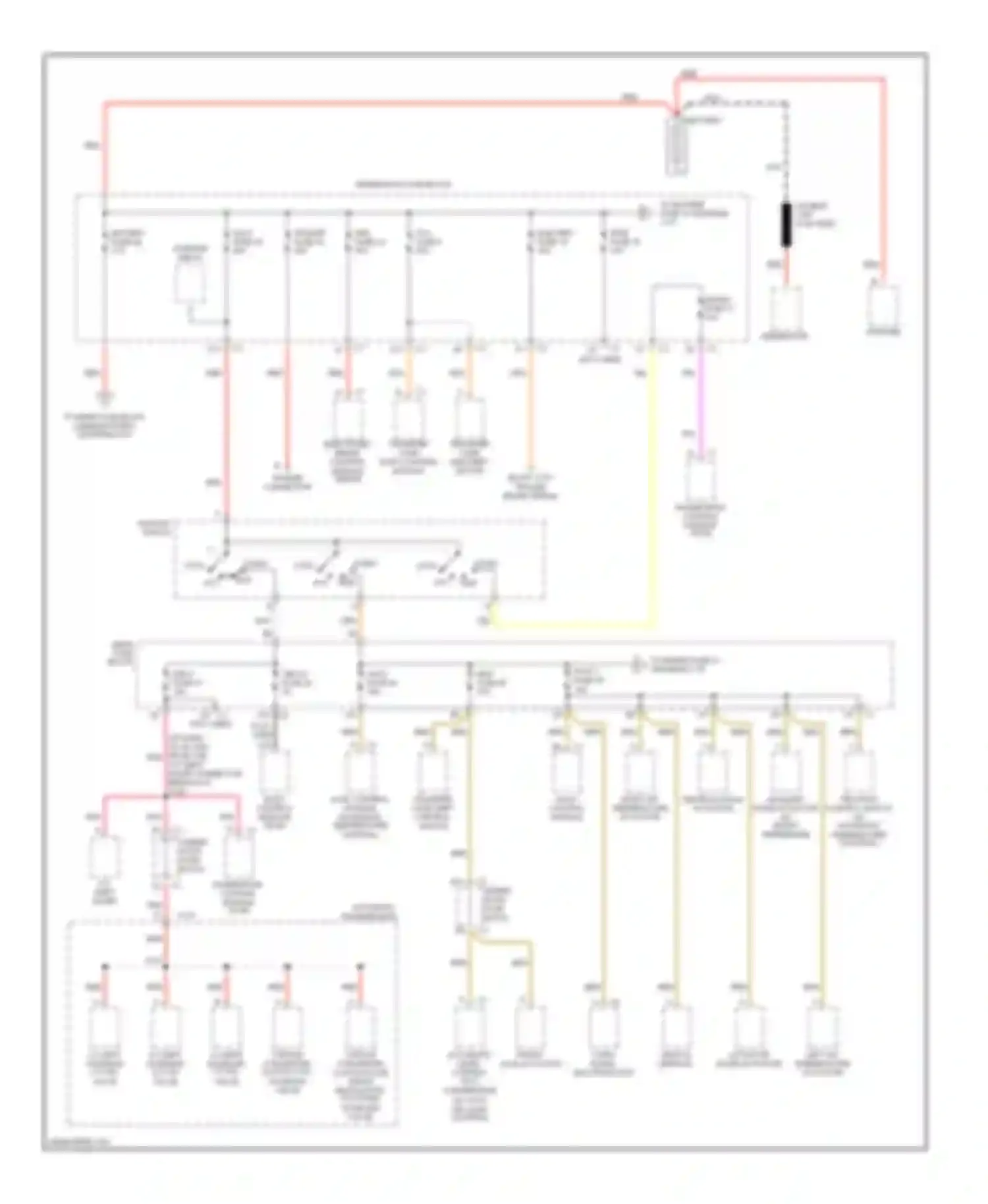Bravada Oldsmobile III (2001-2004): Power distribution circuit (1 of 5)