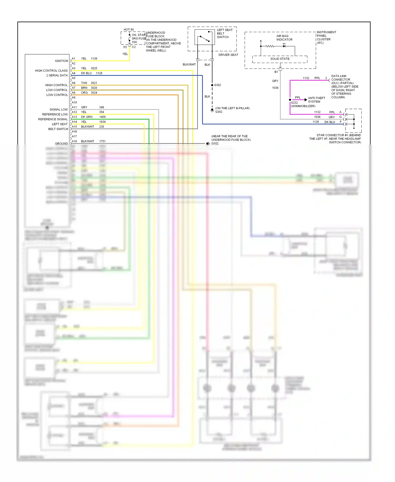 Oldsmobile Bravada III (2001-2004) 2164 2163 solid state wiring diagram  (1 of 1)