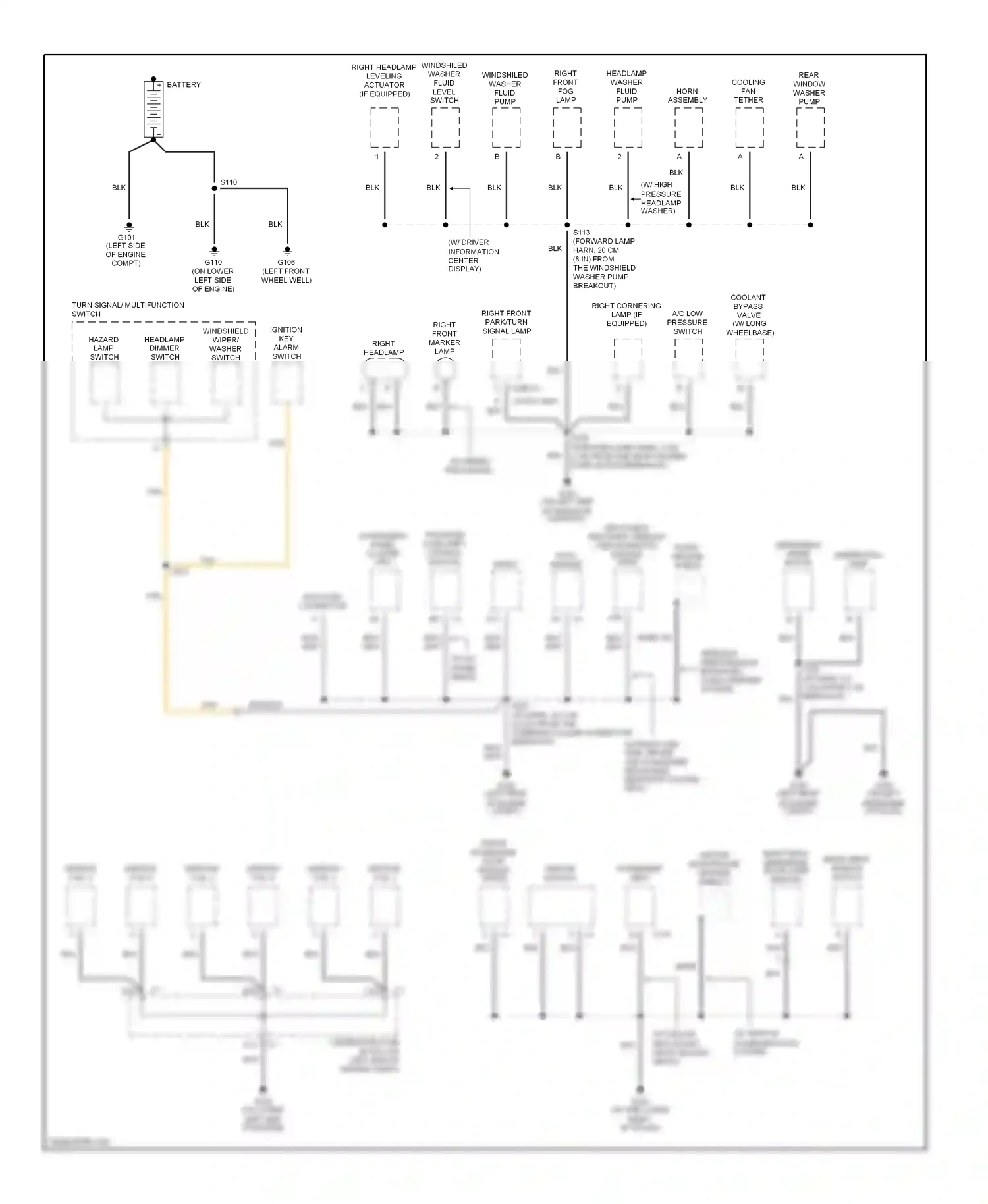 Oldsmobile Bravada III (2001-2004) bare wiring diagram  (1 of 4)