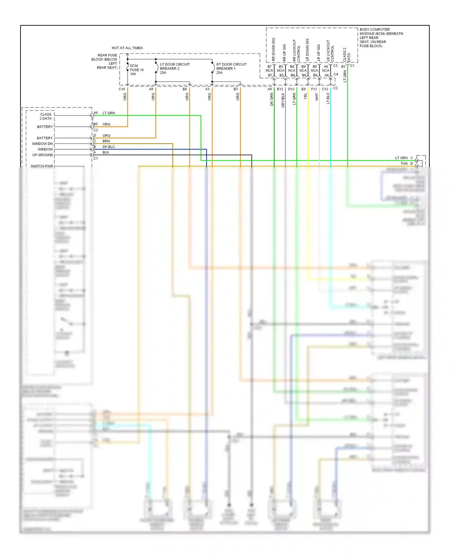 Oldsmobile Bravada III (2001-2004) class 2 wiring diagram  (3 of 3)