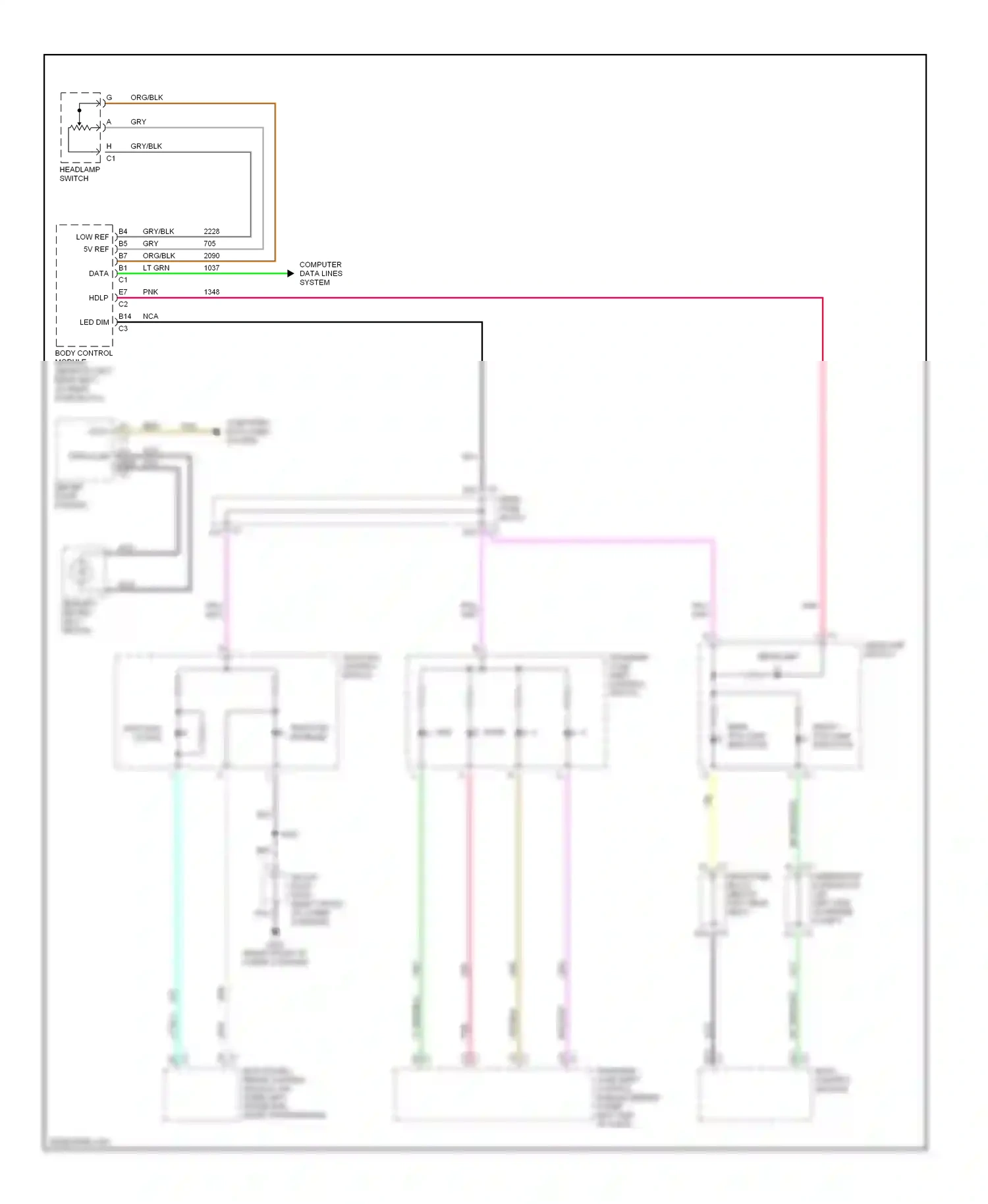 Oldsmobile Bravada III (2001-2004) computer data lines system wiring diagram  (8 of 13)