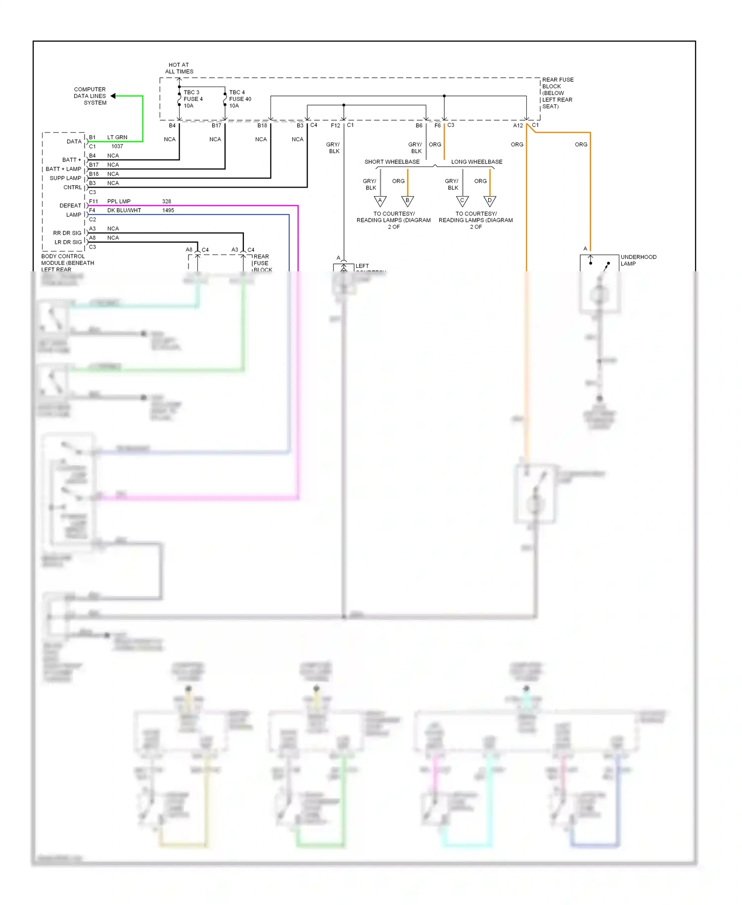 Oldsmobile Bravada III (2001-2004) computer data lines system wiring diagram  (4 of 13)