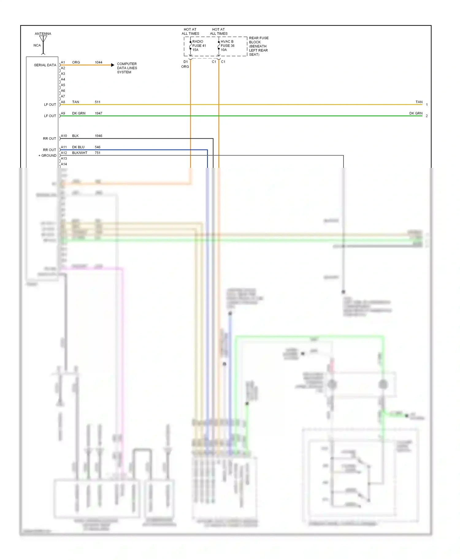 Oldsmobile Bravada III (2001-2004) computer data wiring diagram  (2 of 2)