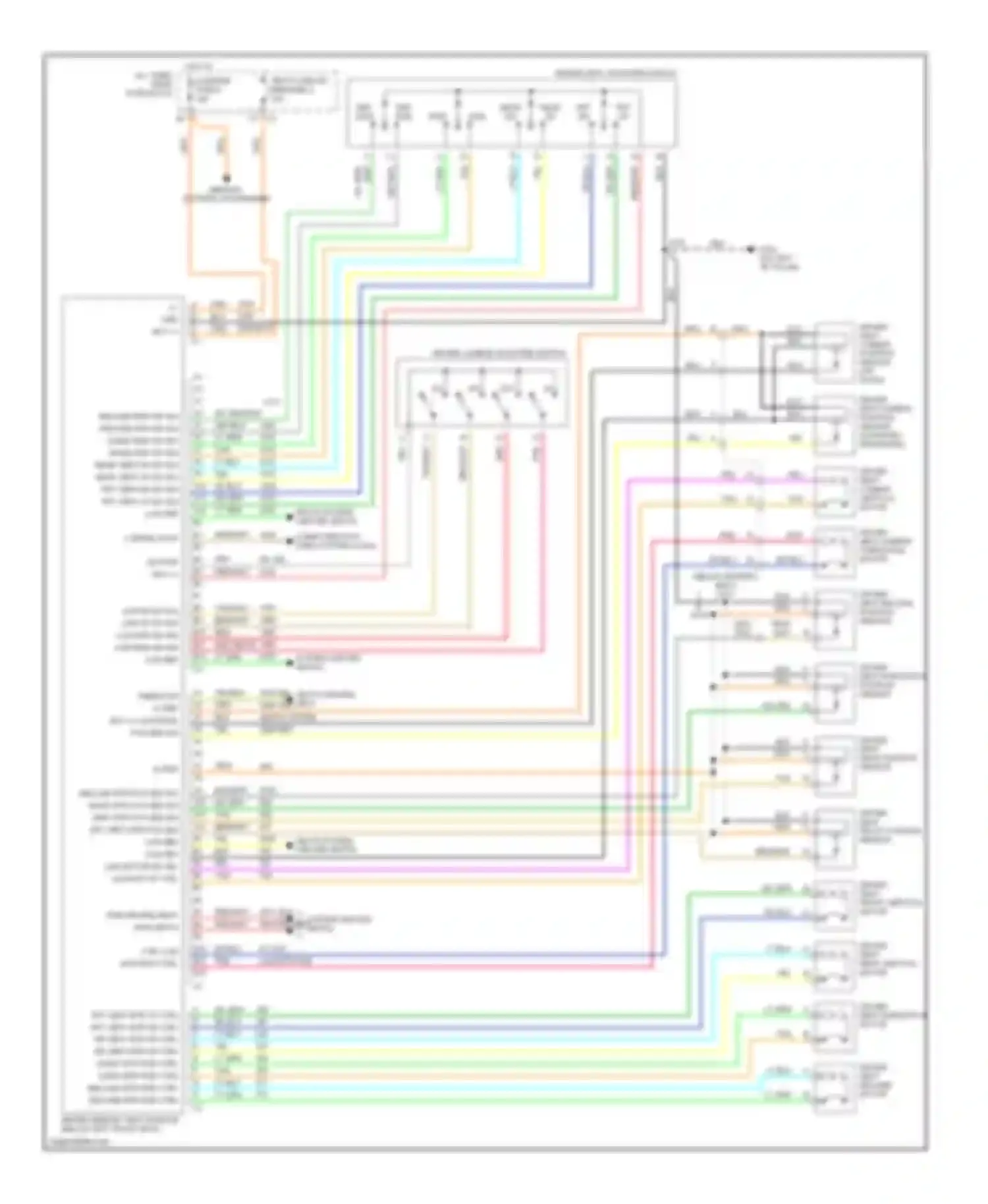 Wiring diagram driver seat rear position sensor for Oldsmobile Bravada III (2001-2004) (1 of 1)