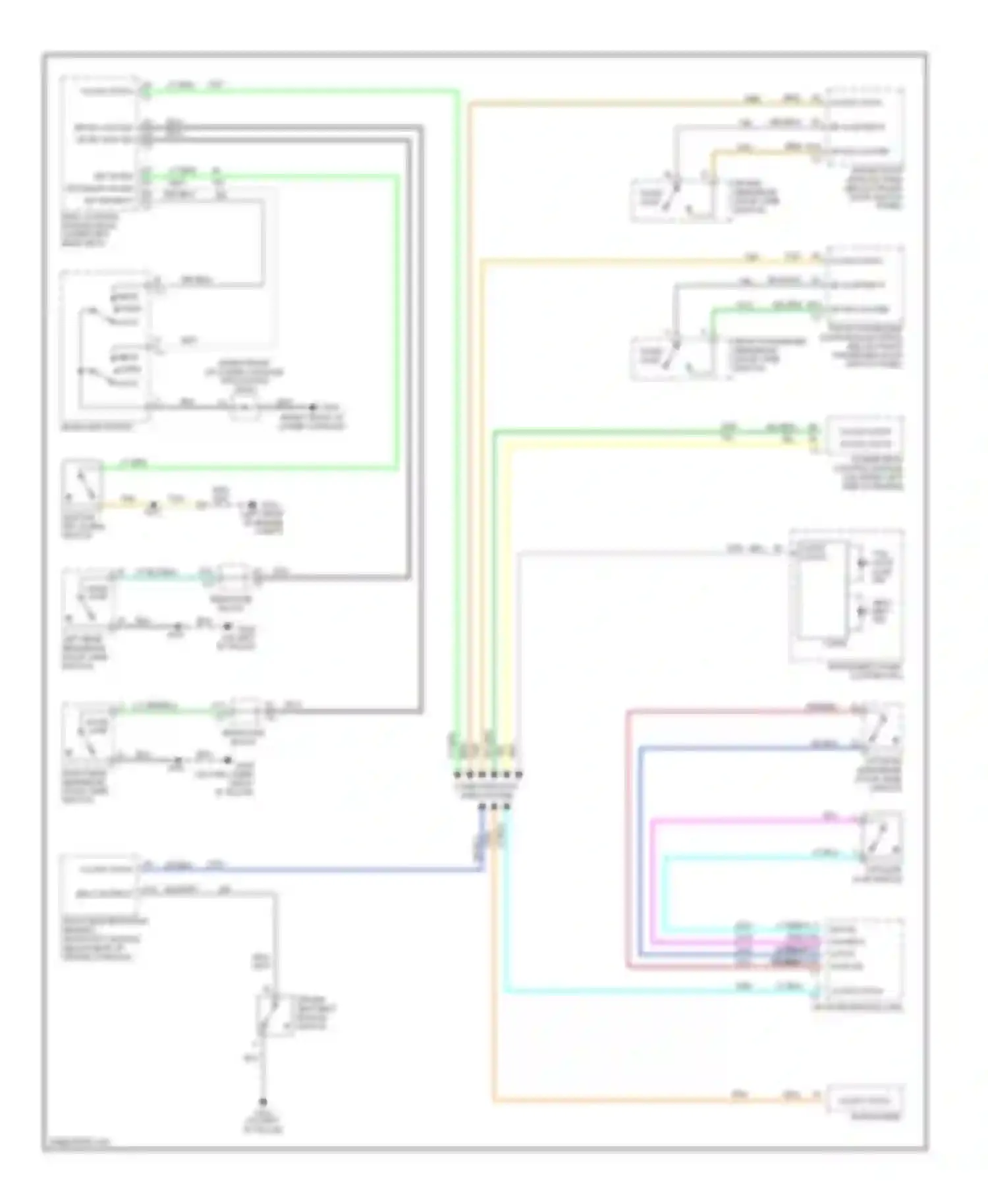 Wiring diagram front passenger miniwedge door jamb switch for Oldsmobile Bravada III (2001-2004) (2 of 2)