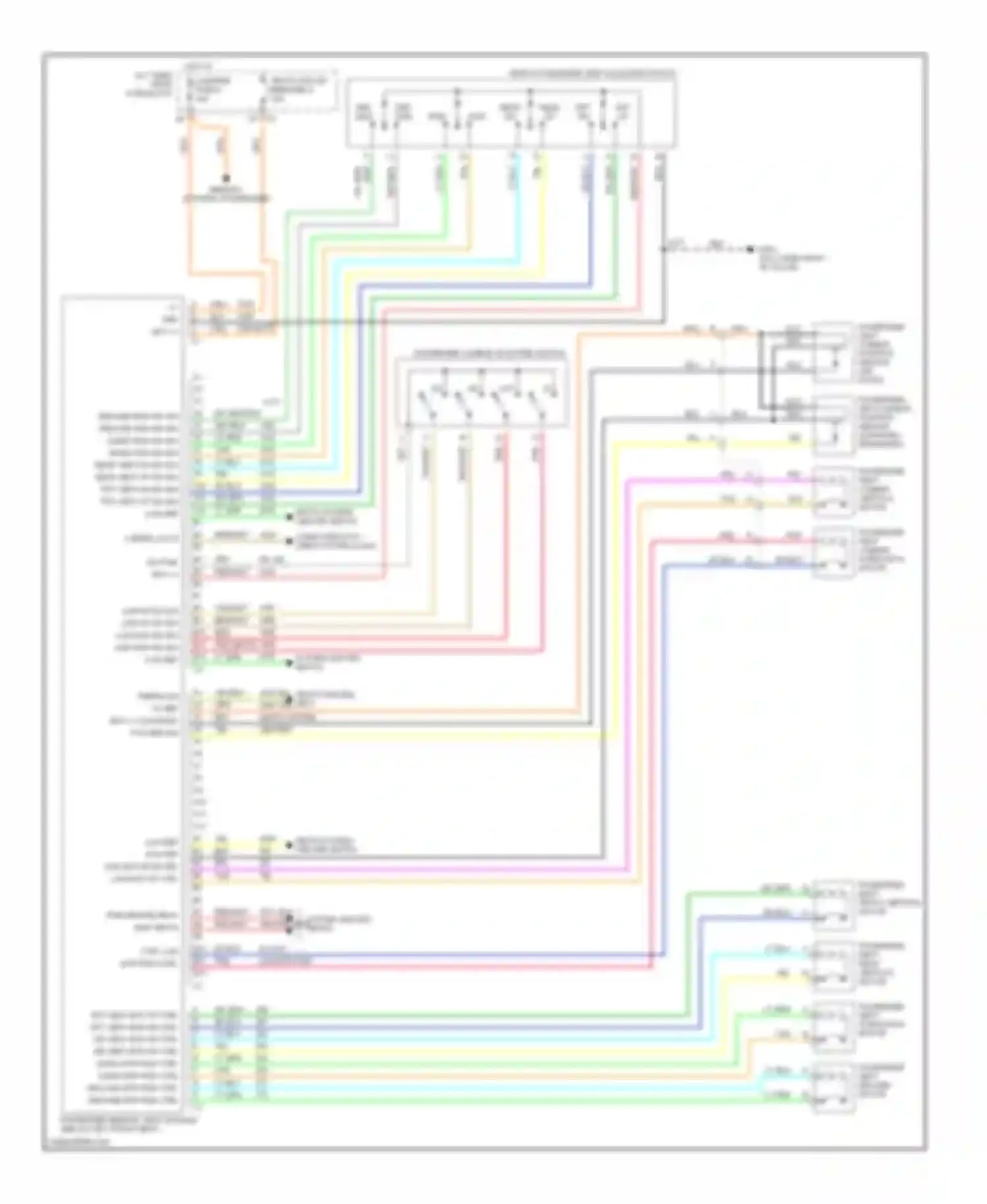 Wiring diagram front passenger seat adjuster switch for Oldsmobile Bravada III (2001-2004) (2 of 2)