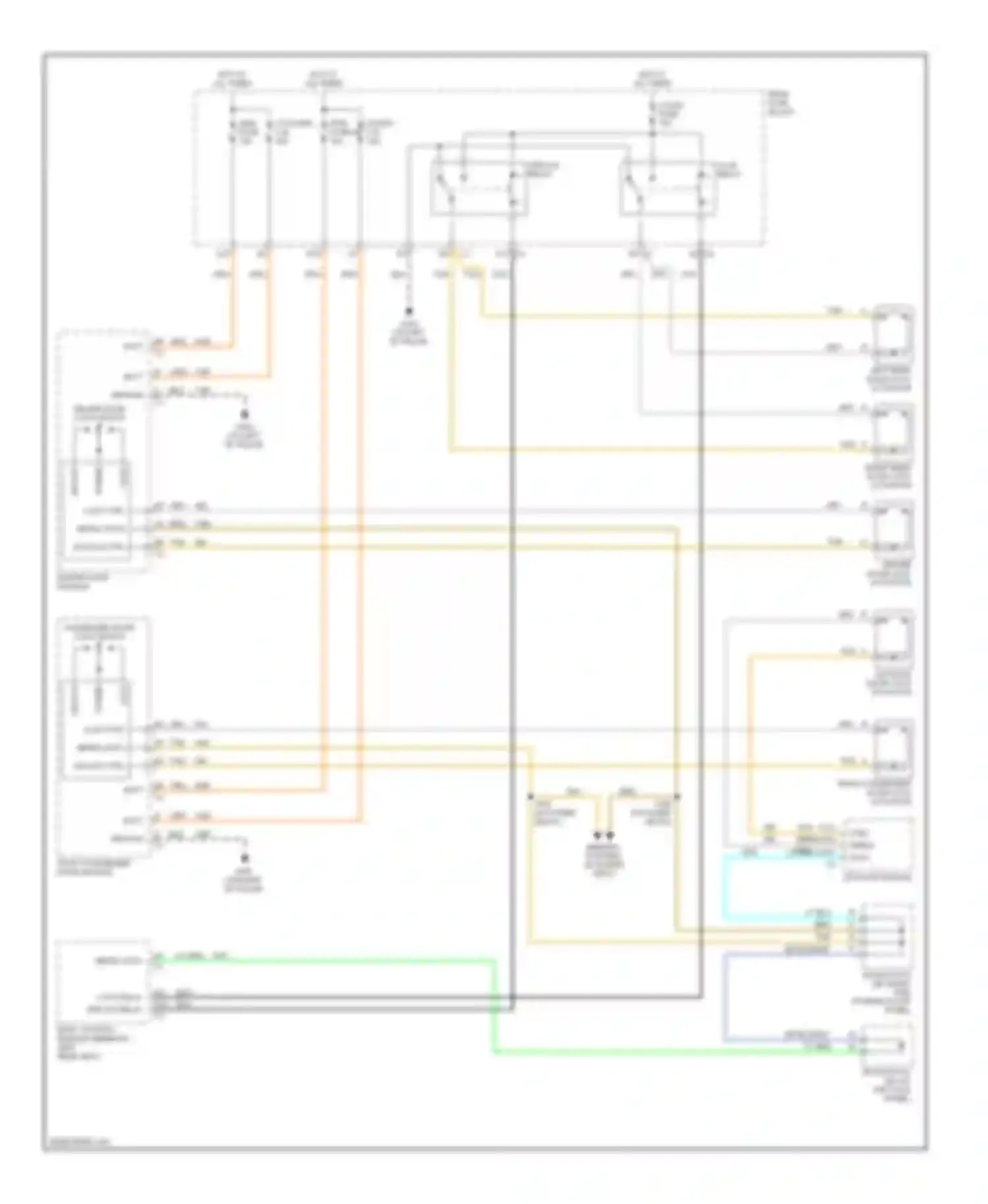 Wiring diagram passenger door lock switch for Oldsmobile Bravada III (2001-2004) (1 of 1)