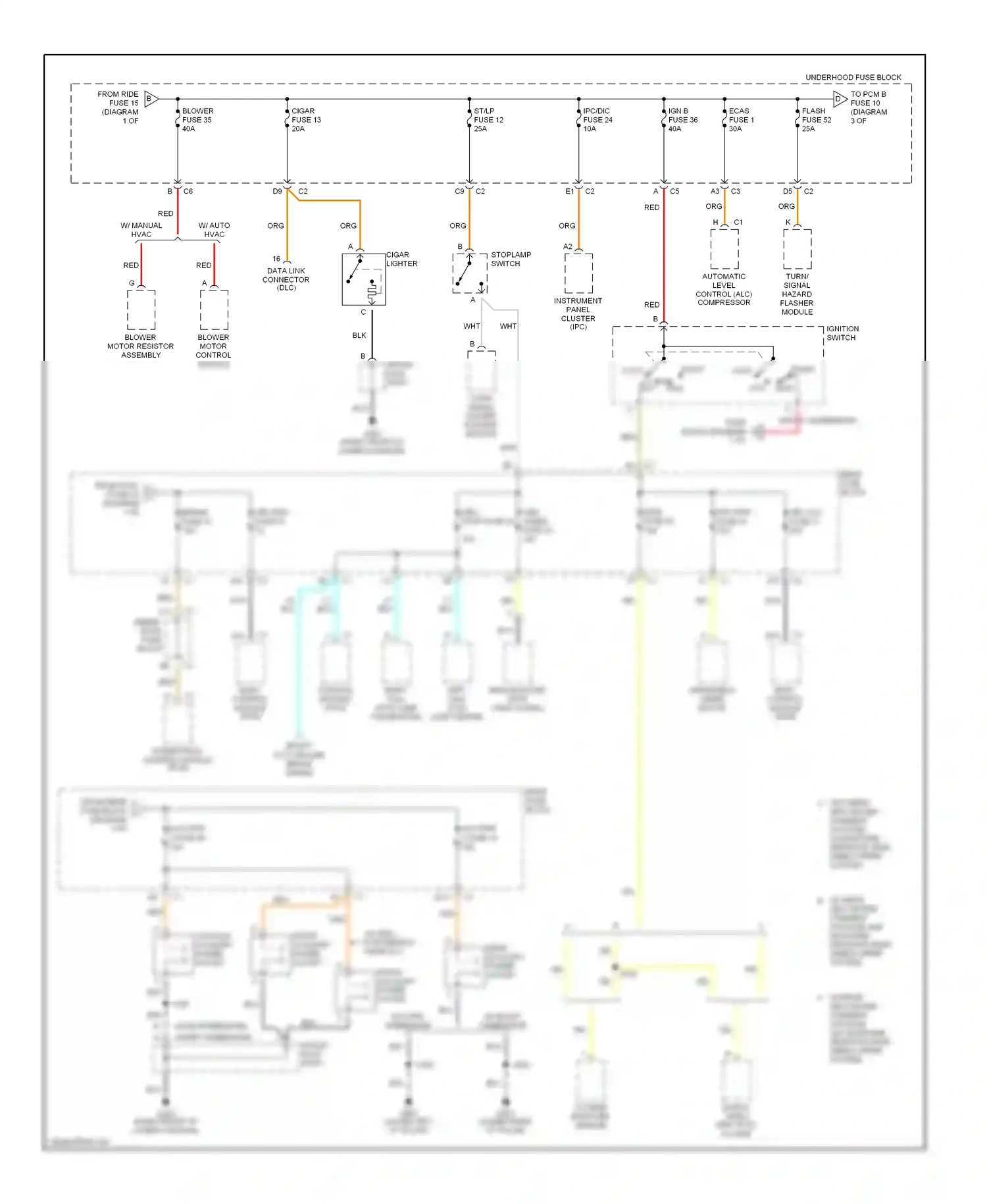 Oldsmobile Bravada III (2001-2004) powertrain control module (pcm) wiring diagram  (3 of 4)