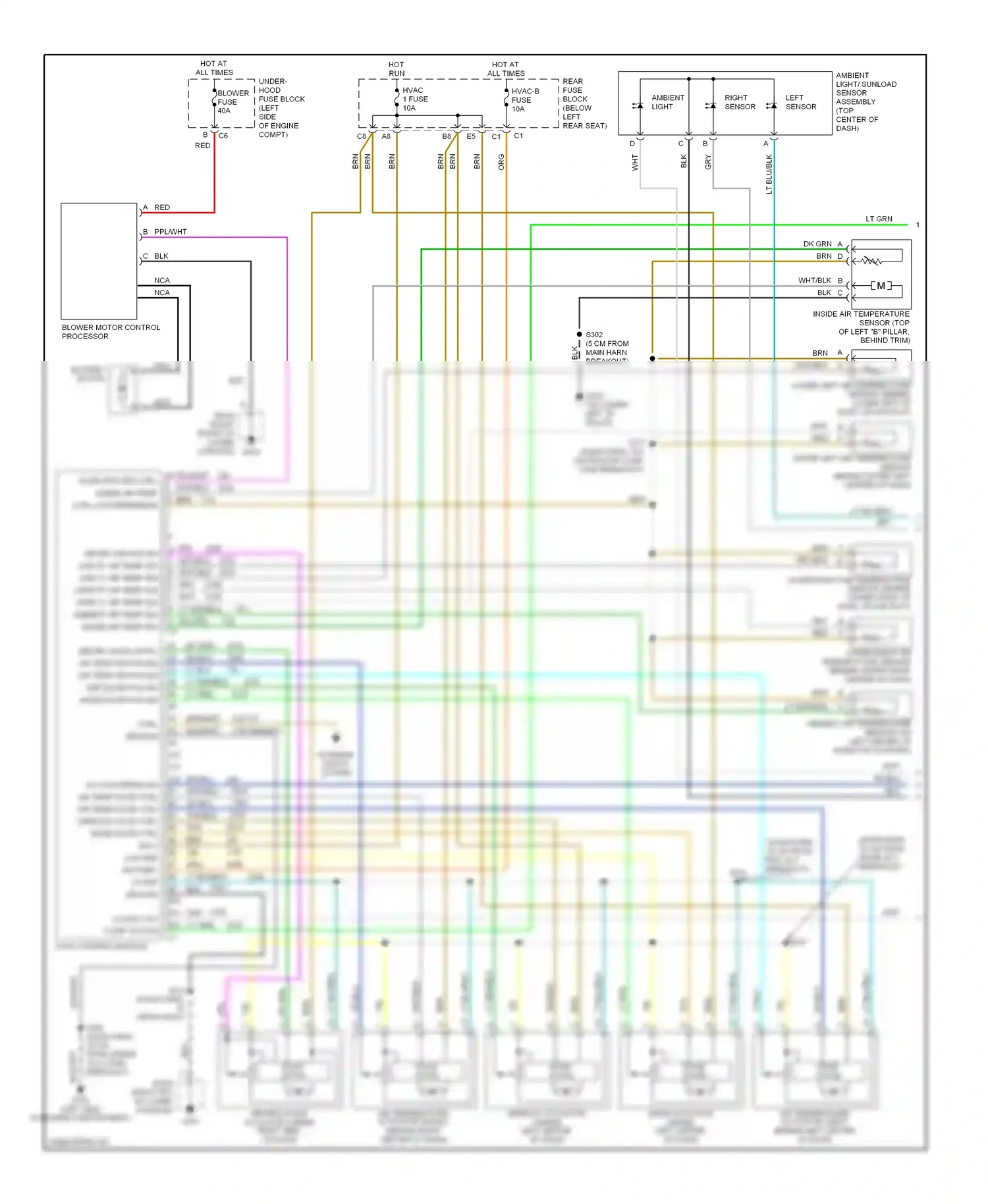 Oldsmobile Bravada III (2001-2004) right sensor wiring diagram  (1 of 1)