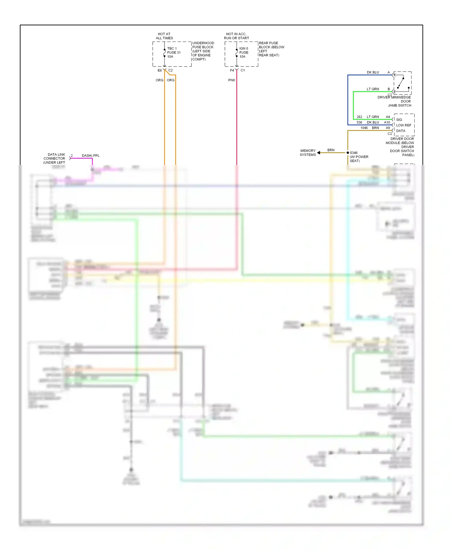 Oldsmobile Bravada III (2001-2004) serial data wiring diagram  (8 of 11)