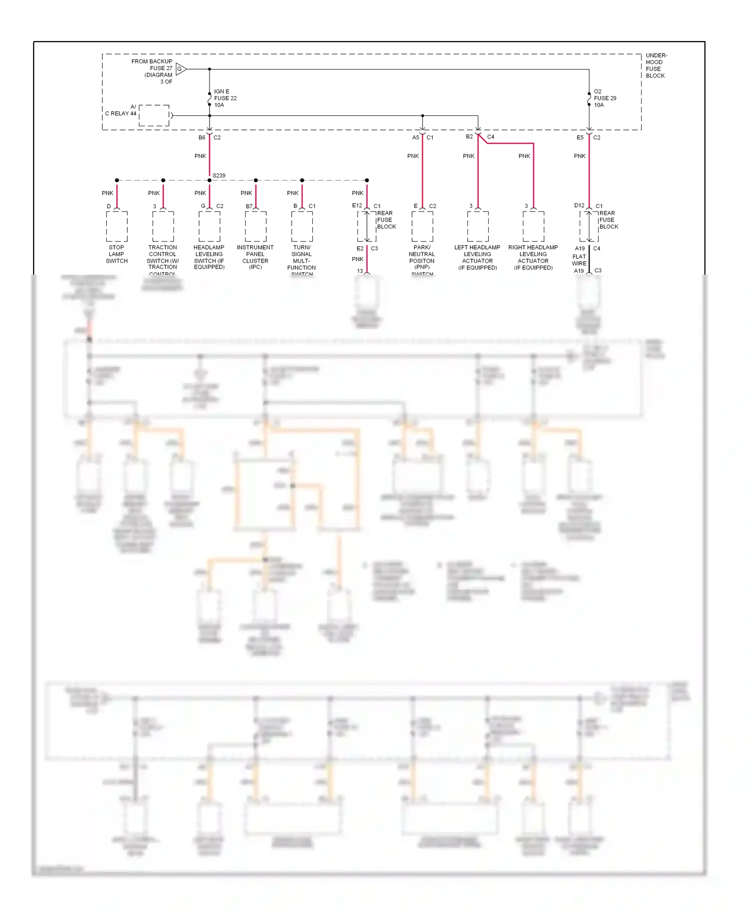Oldsmobile Bravada III (2001-2004) turn/ signal mult- function switch wiring diagram  (1 of 1)