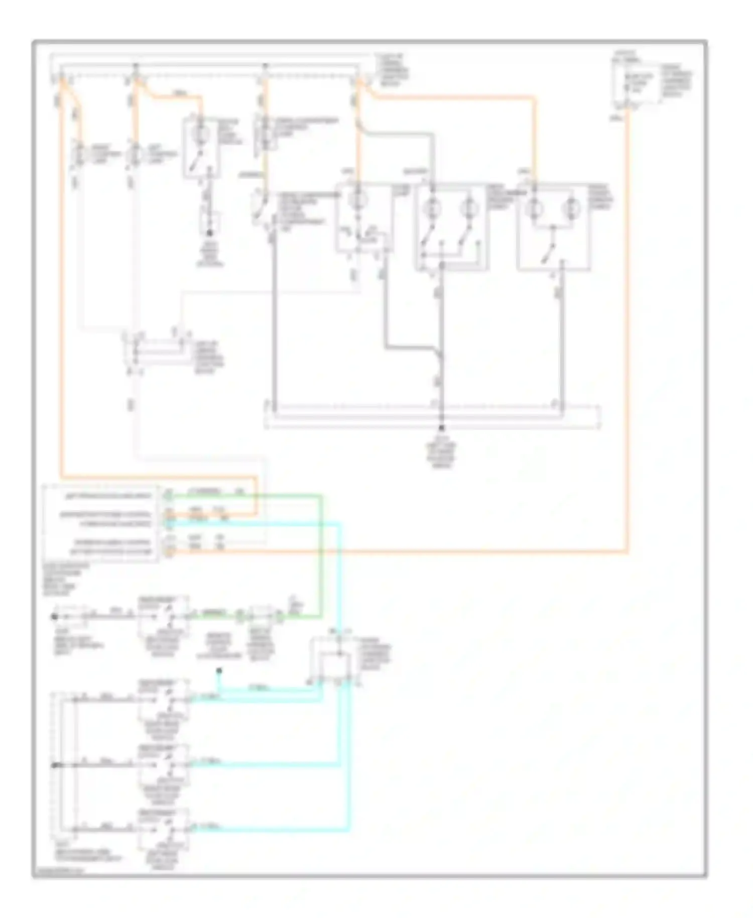 Cutlass Oldsmobile VI (1997-1999): Courtesy lamps circuit