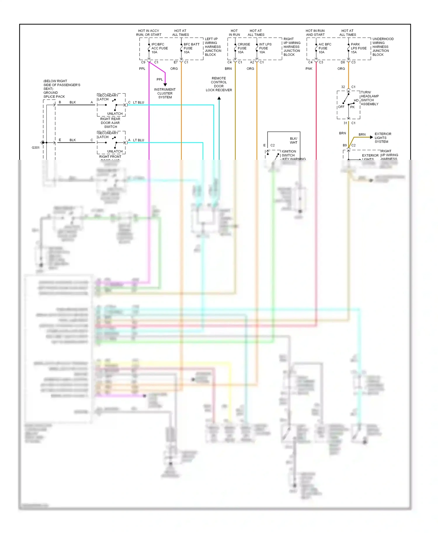 Wiring diagram air conditioning system for Oldsmobile Cutlass VI (1997-1999) (2 of 2)