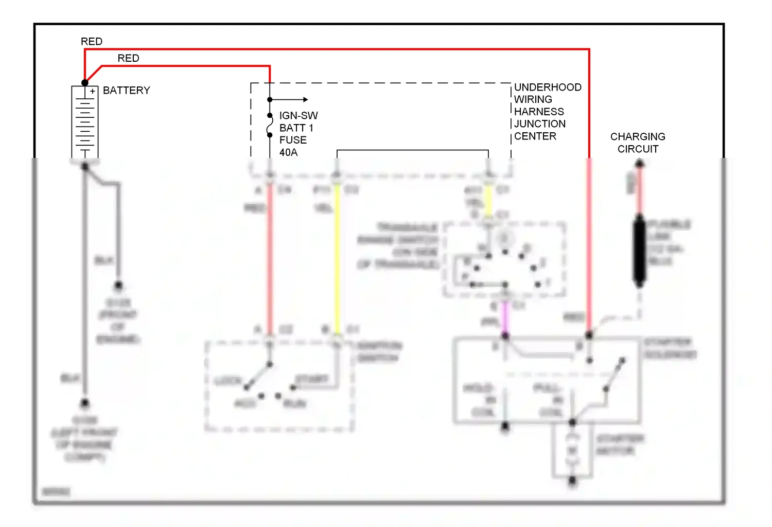 Wiring diagram blk for Oldsmobile Cutlass VI (1997-1999) (30 of 35)