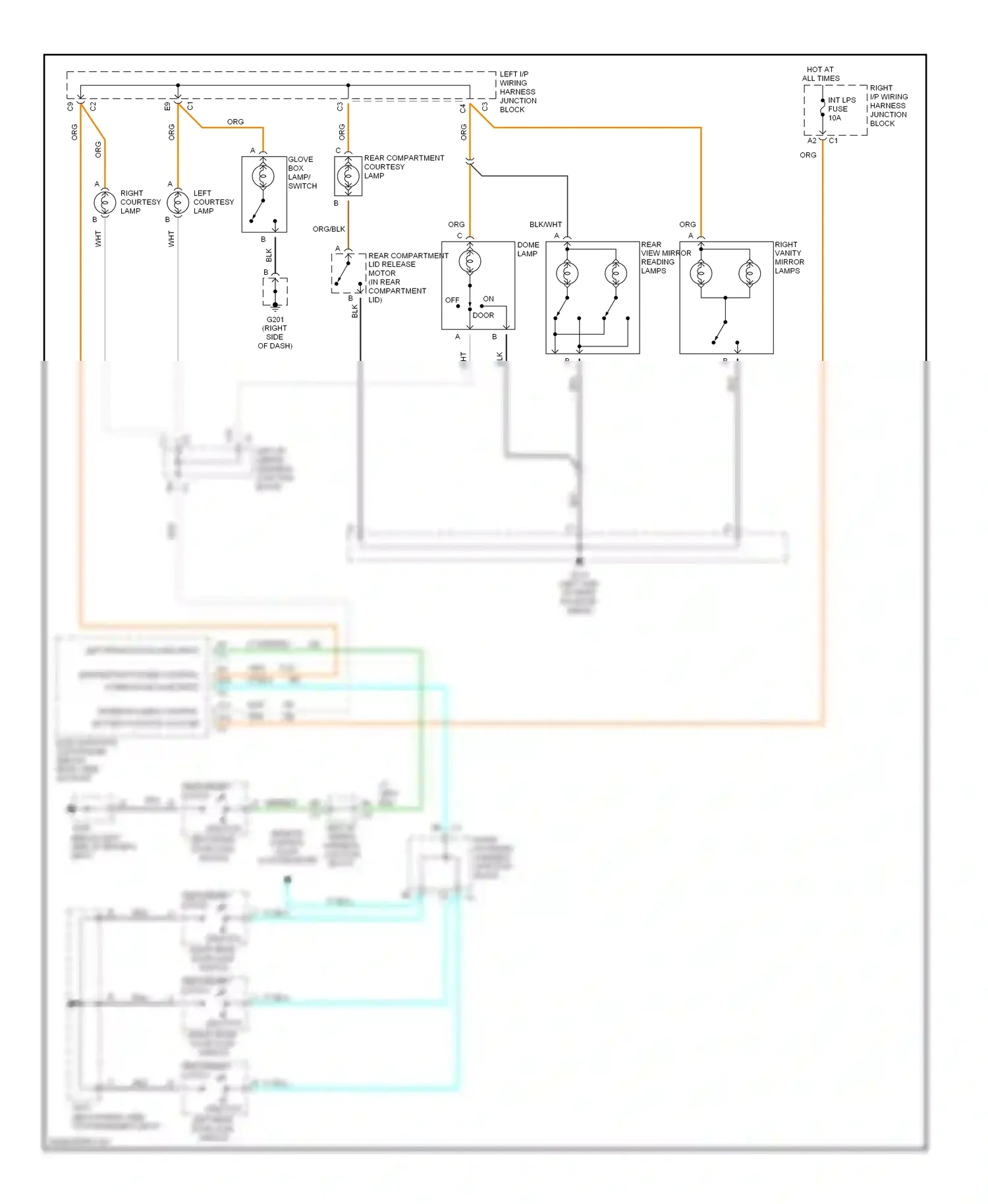 Wiring diagram grn for Oldsmobile Cutlass VI (1997-1999) (1 of 7)