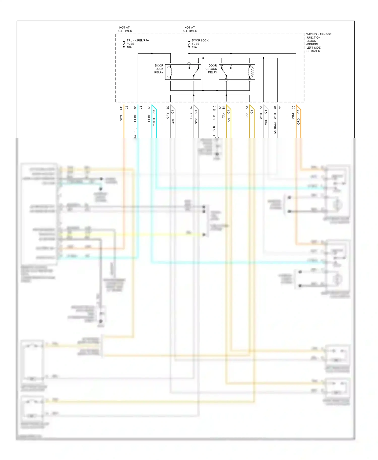 Wiring diagram horns system for Oldsmobile Cutlass VI (1997-1999) (1 of 1)