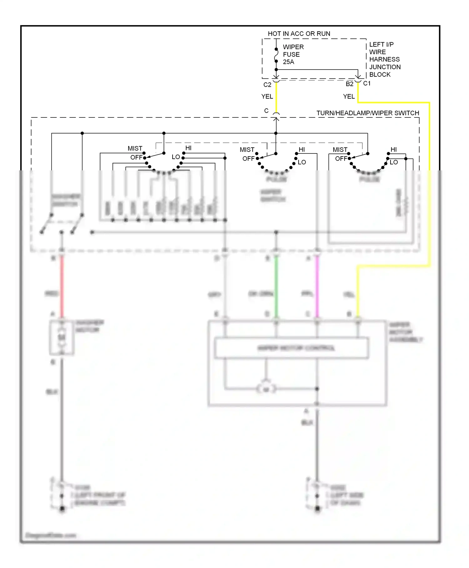 Wiring diagram mist off for Oldsmobile Cutlass VI (1997-1999) (1 of 1)