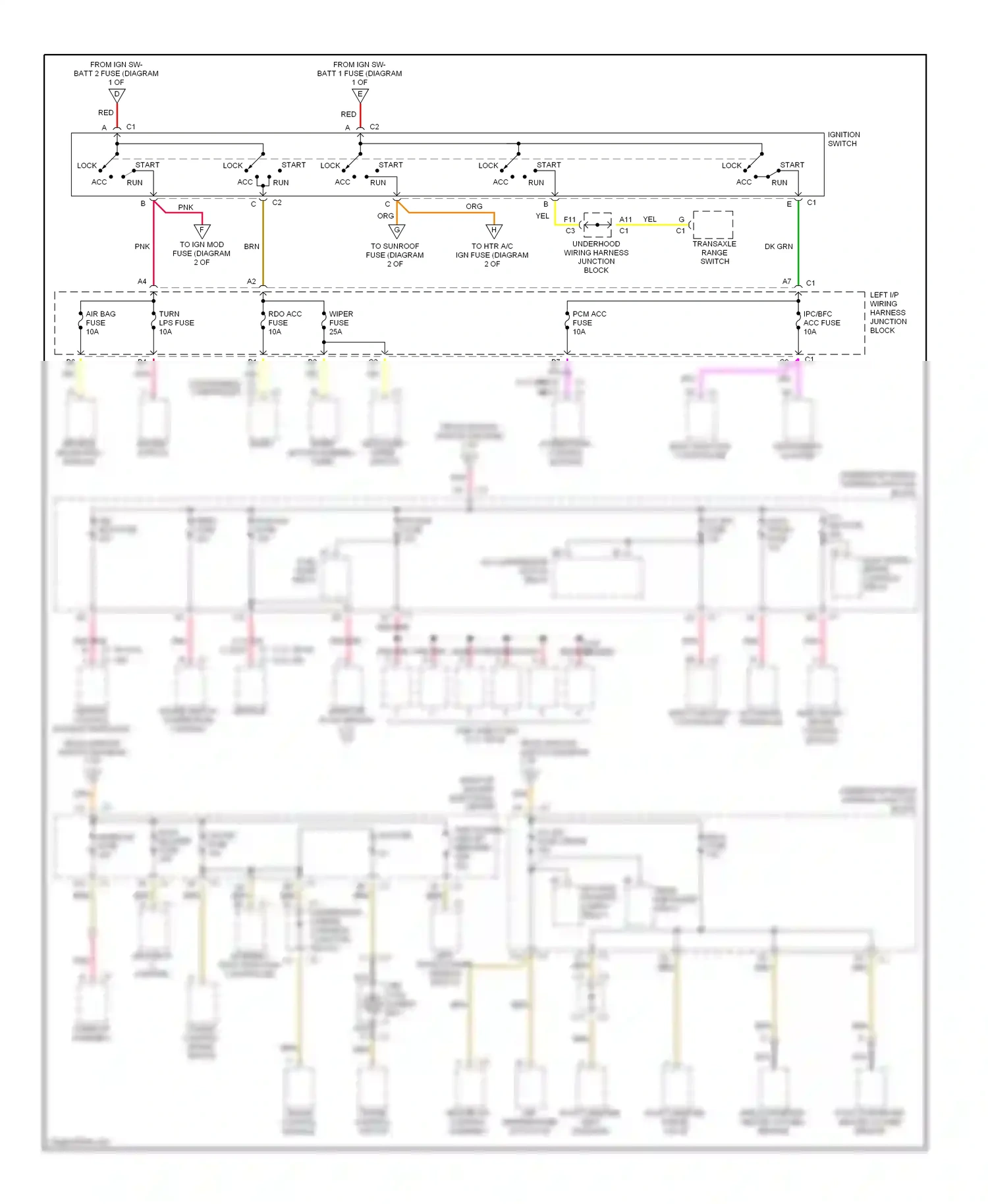 Wiring diagram nca for Oldsmobile Cutlass VI (1997-1999) (8 of 13)