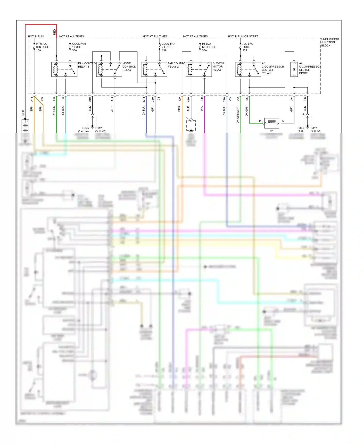 Wiring diagram org/ for Oldsmobile Cutlass VI (1997-1999) (1 of 23)