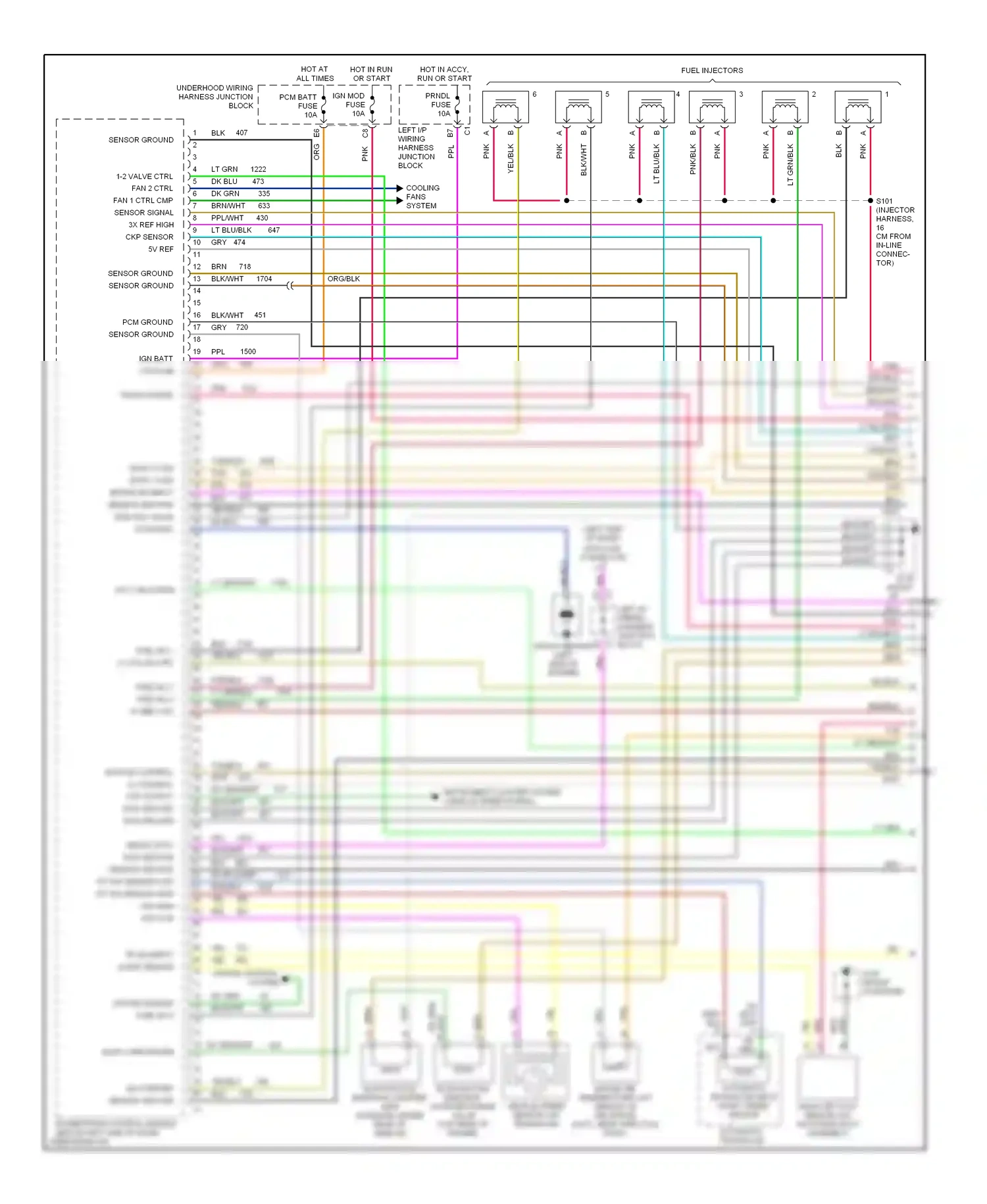 Wiring diagram tan for Oldsmobile Cutlass VI (1997-1999) (8 of 12)