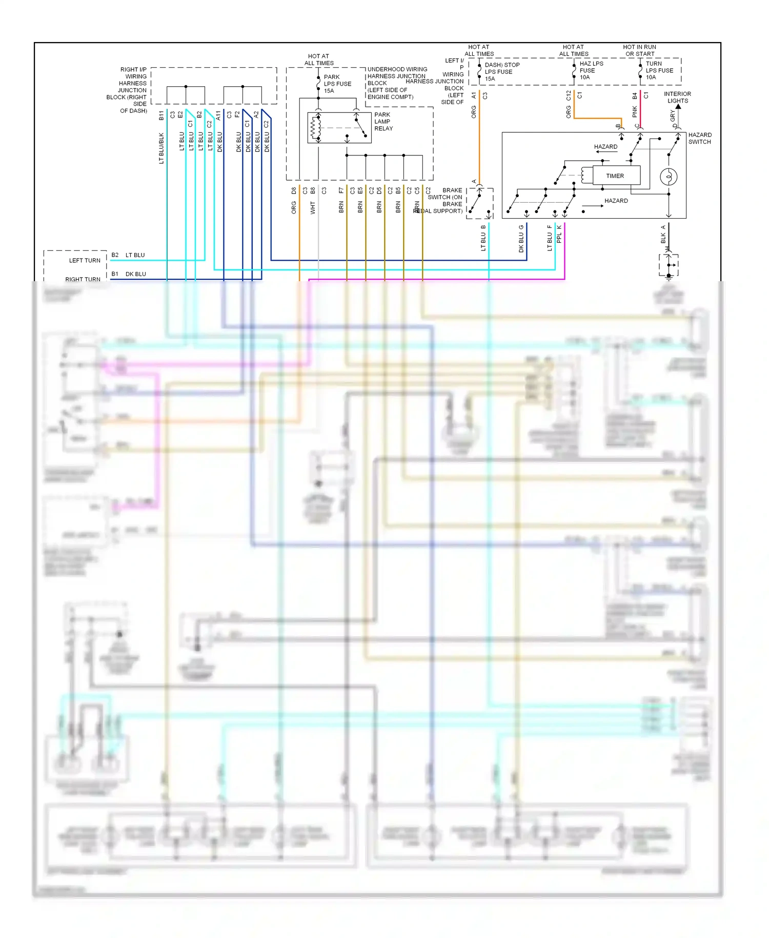 Oldsmobile Cutlass VI (1997-1999) timer wiring diagram  (1 of 1)