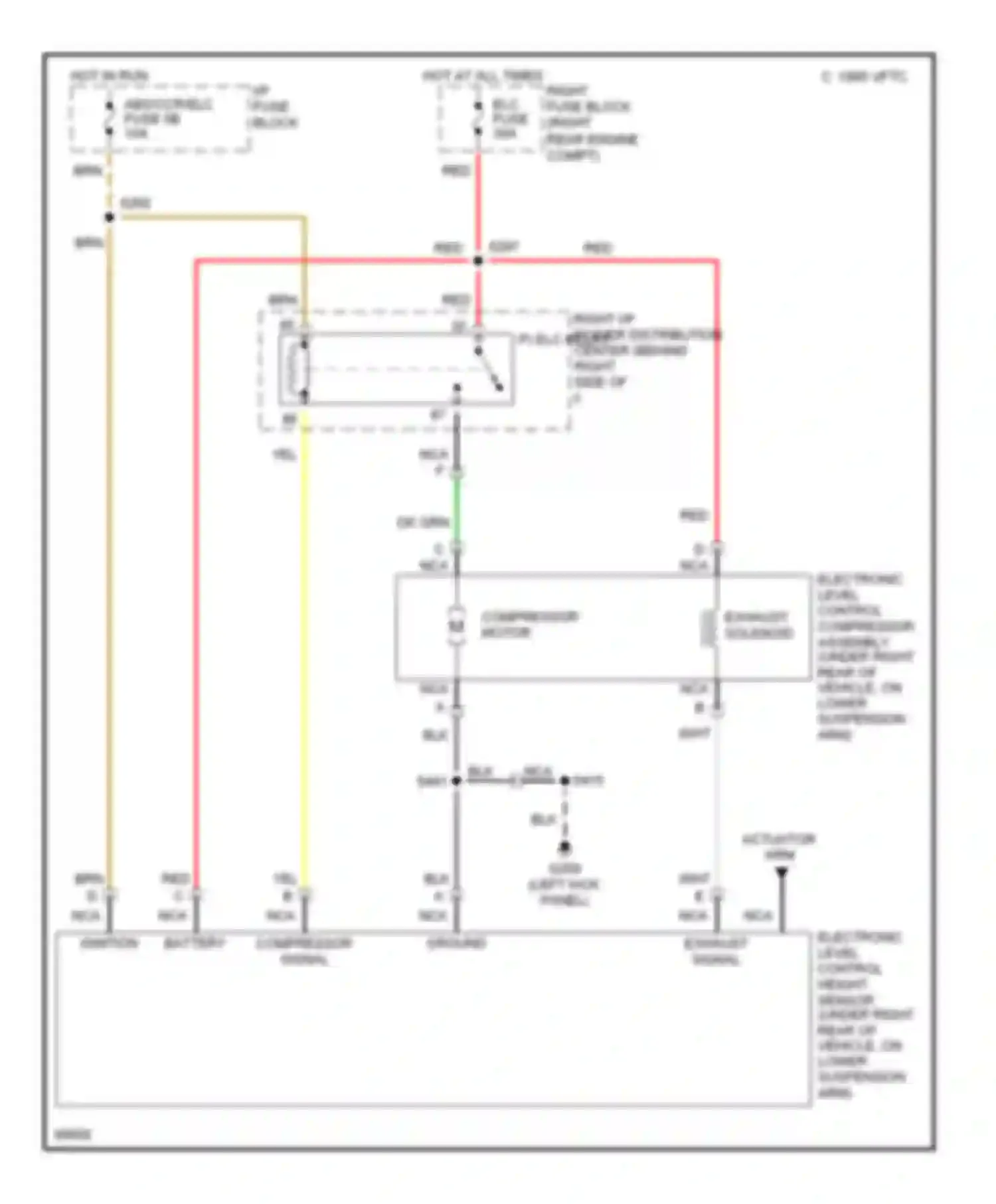 Eighty-Eight Oldsmobile X (1992-1999): Electronic suspension circuit