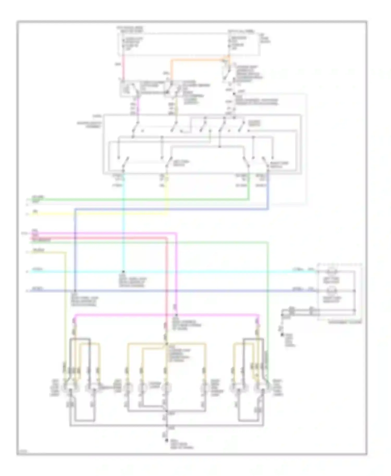 Eighty-Eight Oldsmobile X (1992-1999): Exterior lamps circuit, with adaptive lamp monitor (2 of 2)
