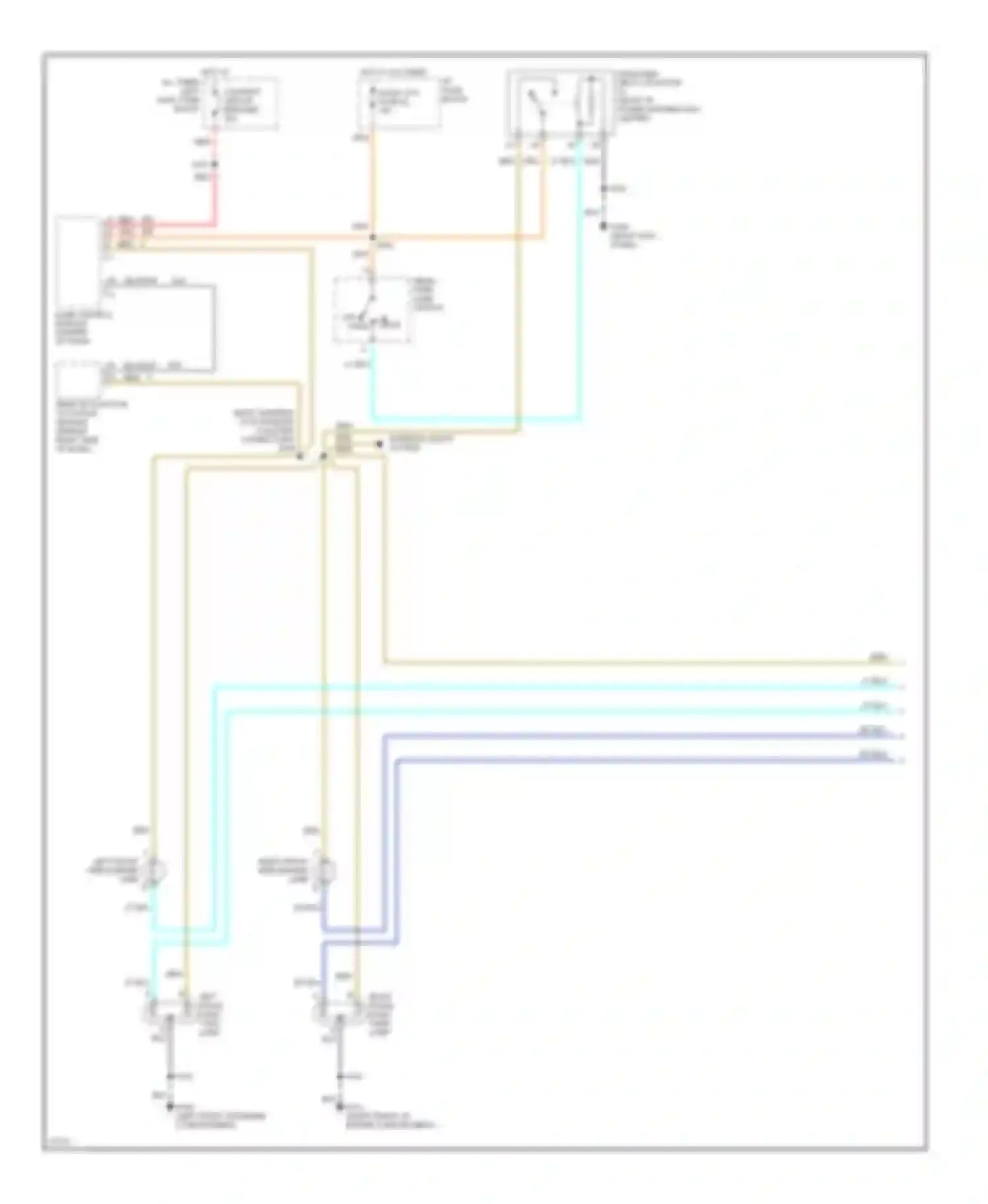 Eighty-Eight Oldsmobile X (1992-1999): Exterior lamps circuit, without adaptive lamp monitor (1 of 2)