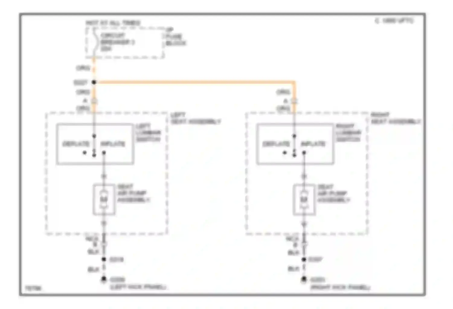 Wiring diagram deflate inflate for Oldsmobile Eighty-Eight X (1992-1999) (1 of 1)