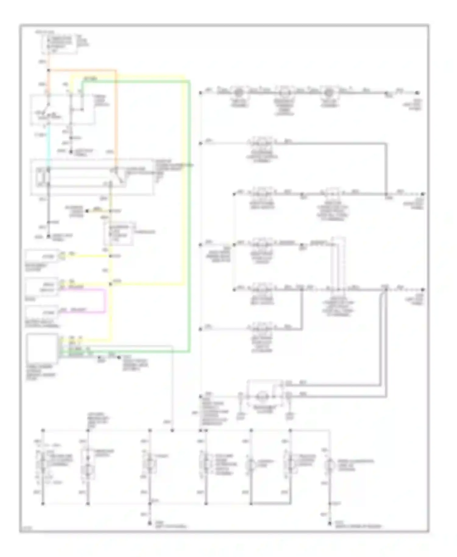 Wiring diagram headlamp switch for Oldsmobile Eighty-Eight X (1992-1999) (3 of 3)