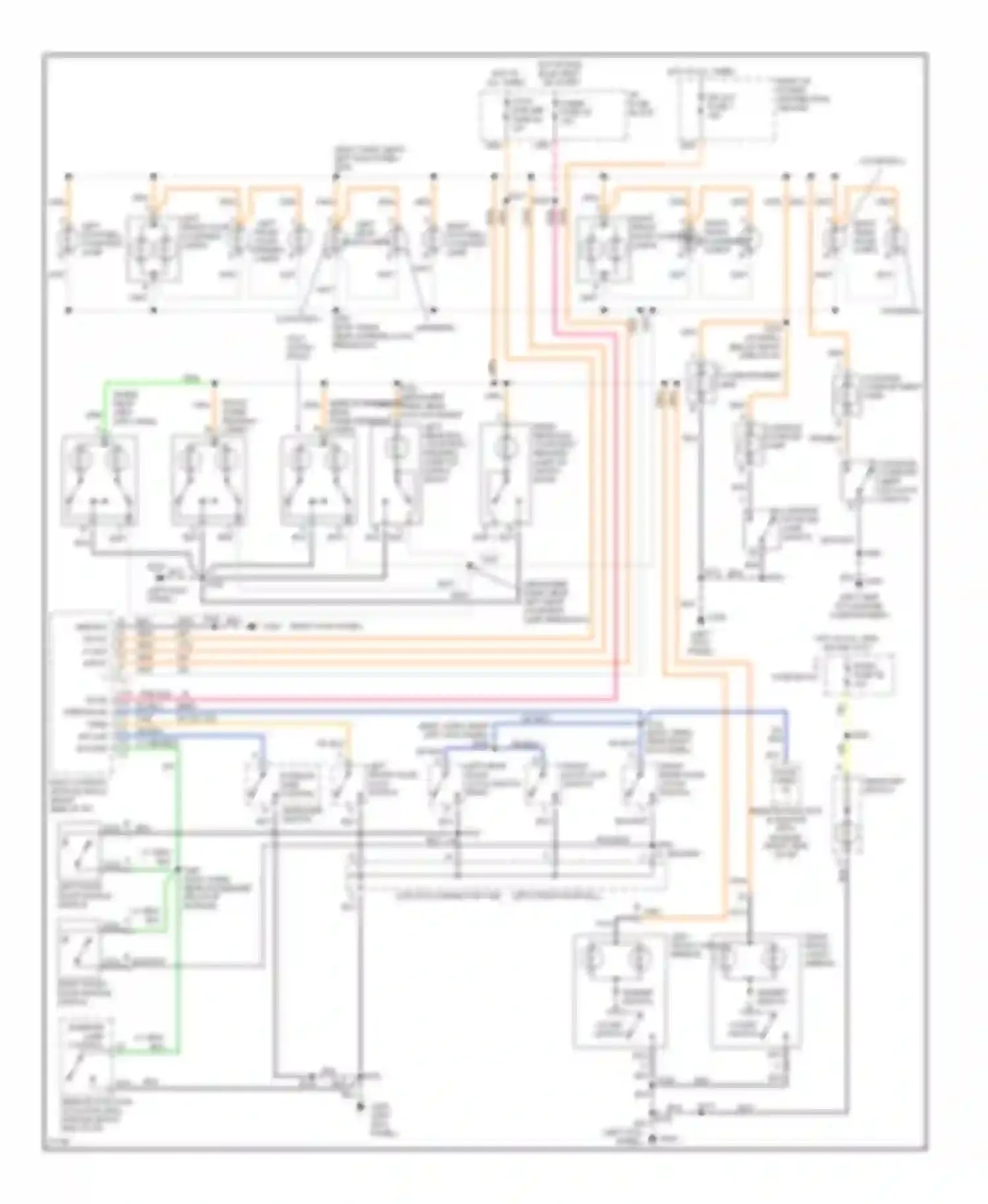 Wiring diagram left front door warning lamps for Oldsmobile Eighty-Eight X (1992-1999) (1 of 1)
