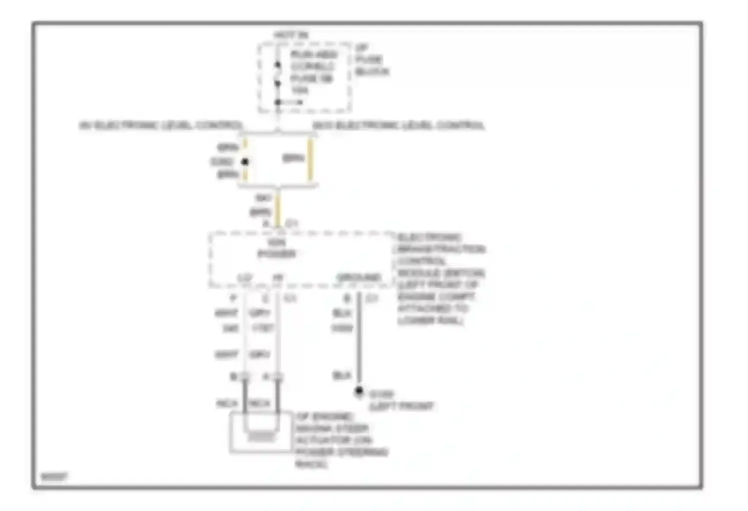 Wiring diagram w/ electronic level control w/o electronic level control for Oldsmobile Eighty-Eight X (1992-1999) (1 of 1)