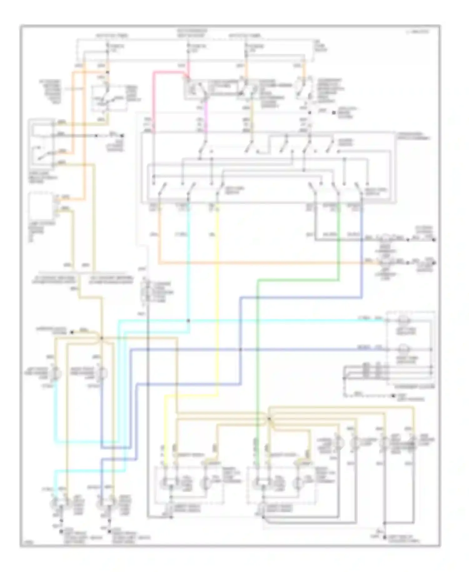 Ninety-Eight Oldsmobile XI (1991-1996): Exterior light circuit, without adaptive lamp monitor