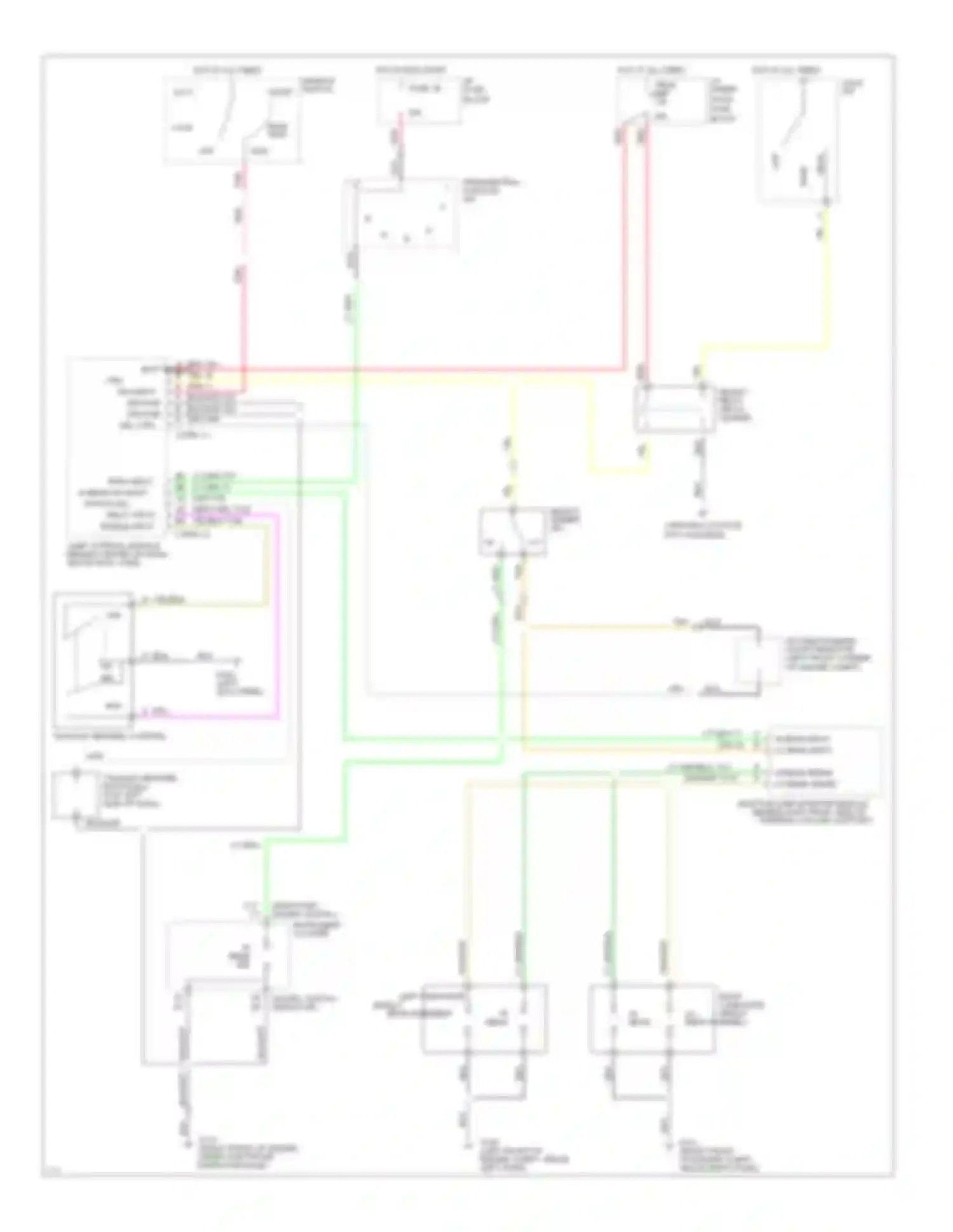Ninety-Eight Oldsmobile XI (1991-1996): Headlight circuit, with drl, with lamp monitor