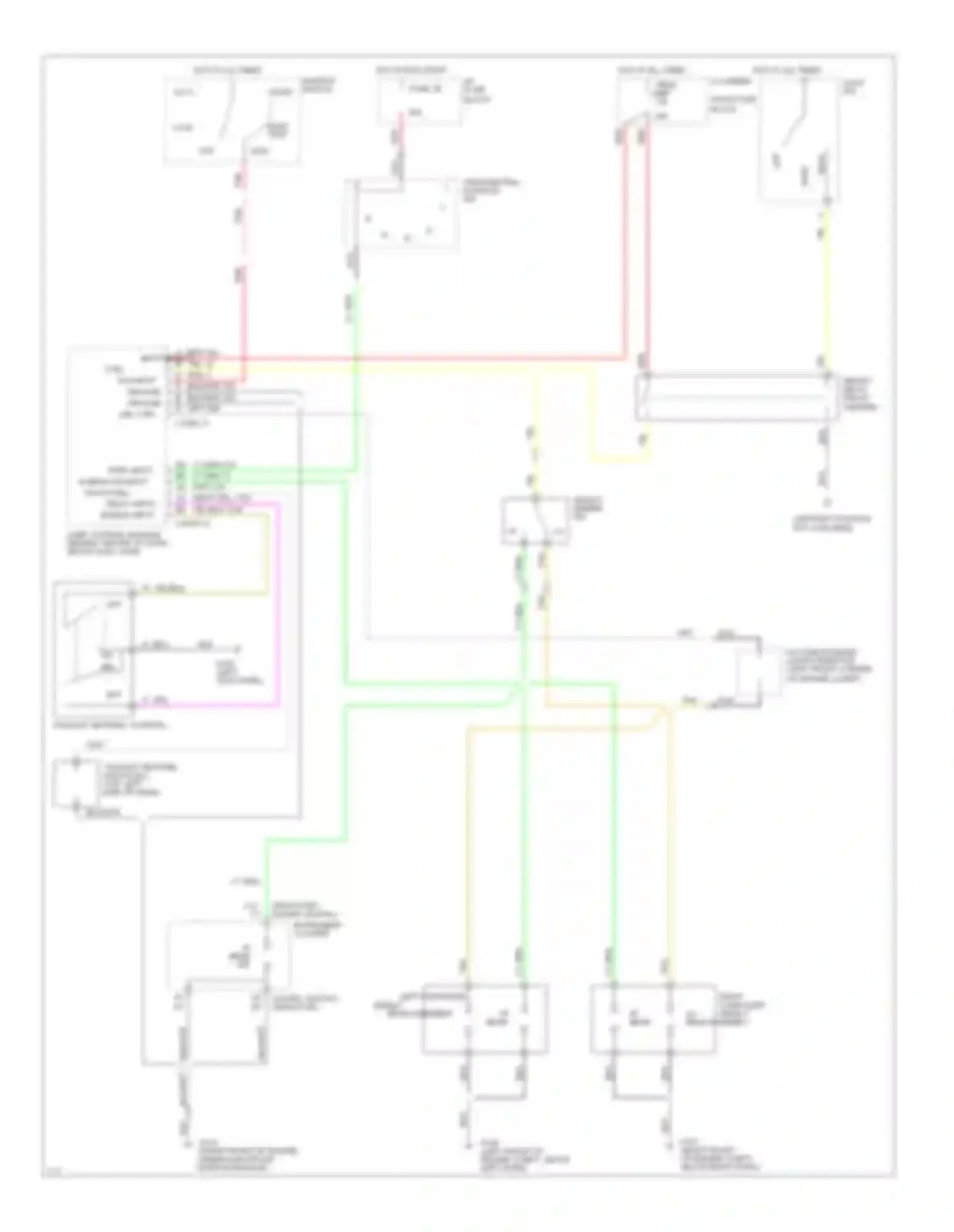 Ninety-Eight Oldsmobile XI (1991-1996): Headlight circuit, with drl, without lamp monitor